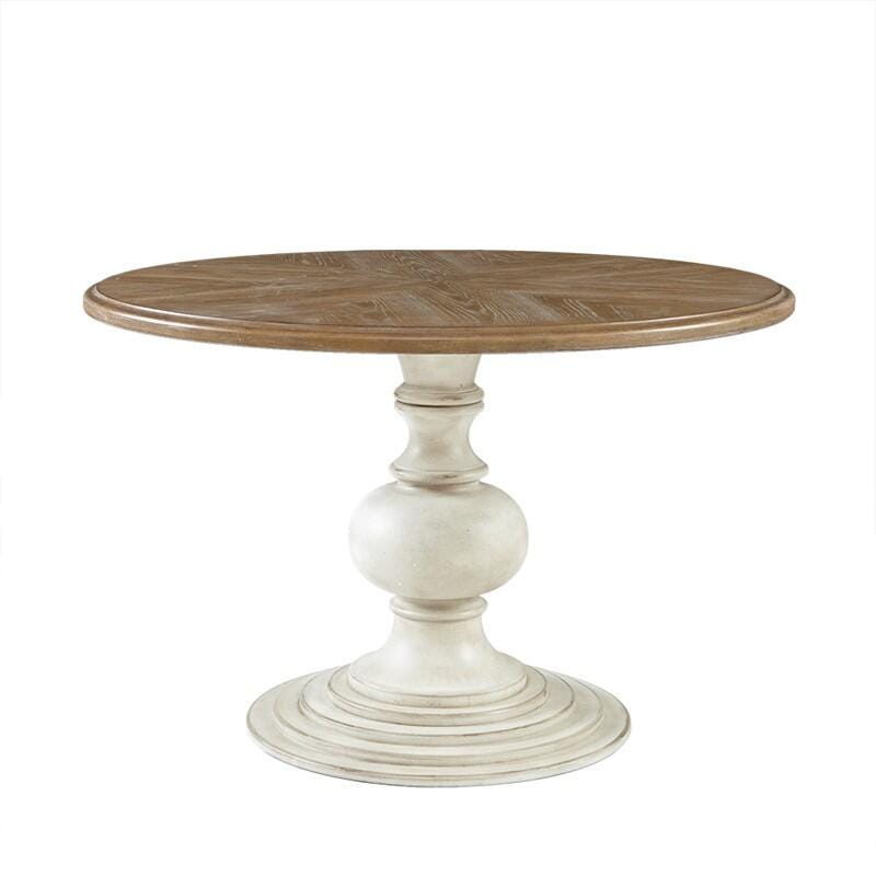 Madison Park Lexi Dining Table, Walnut/Antique Cream, large
