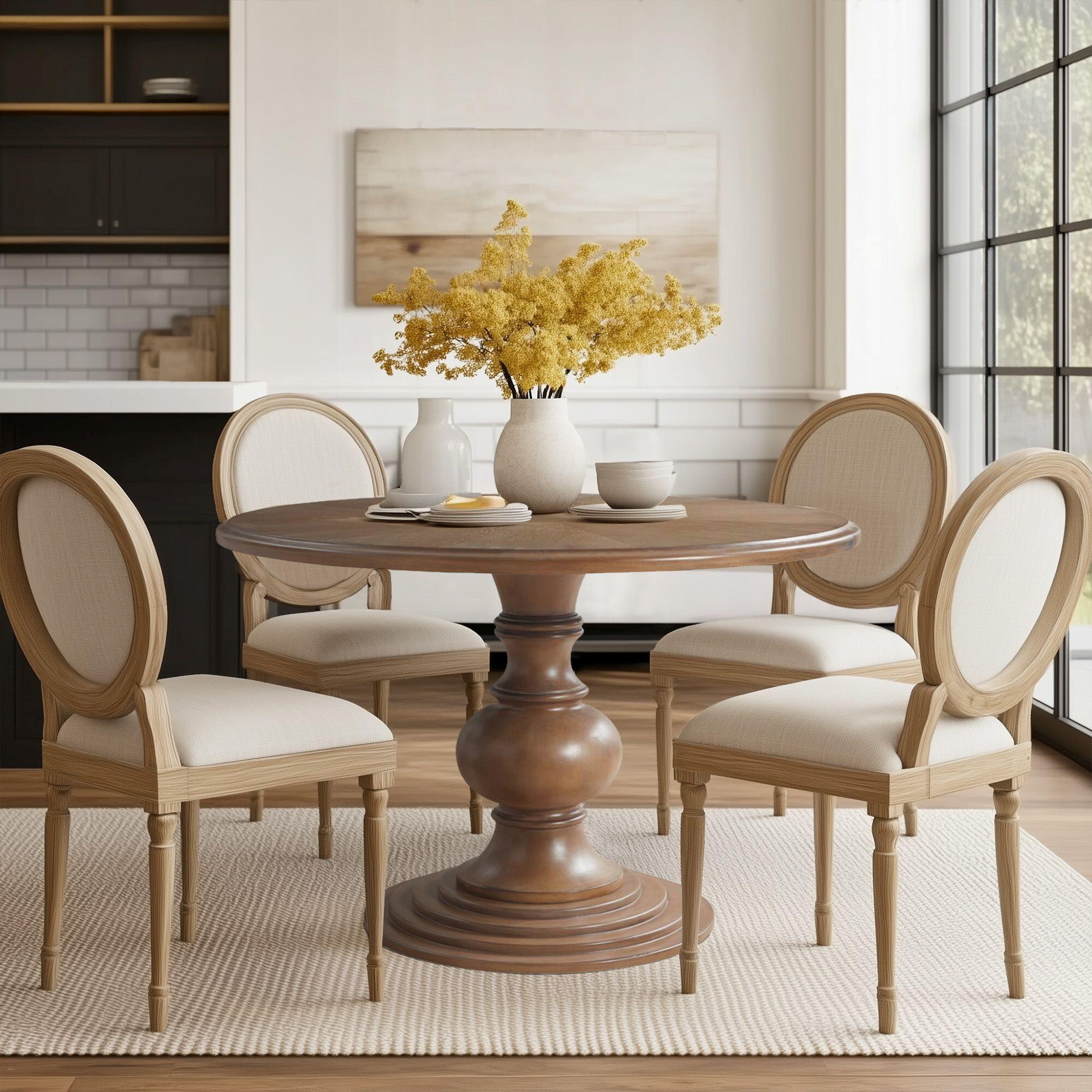 Madison Park Lexi Dining Table, Walnut, rollover