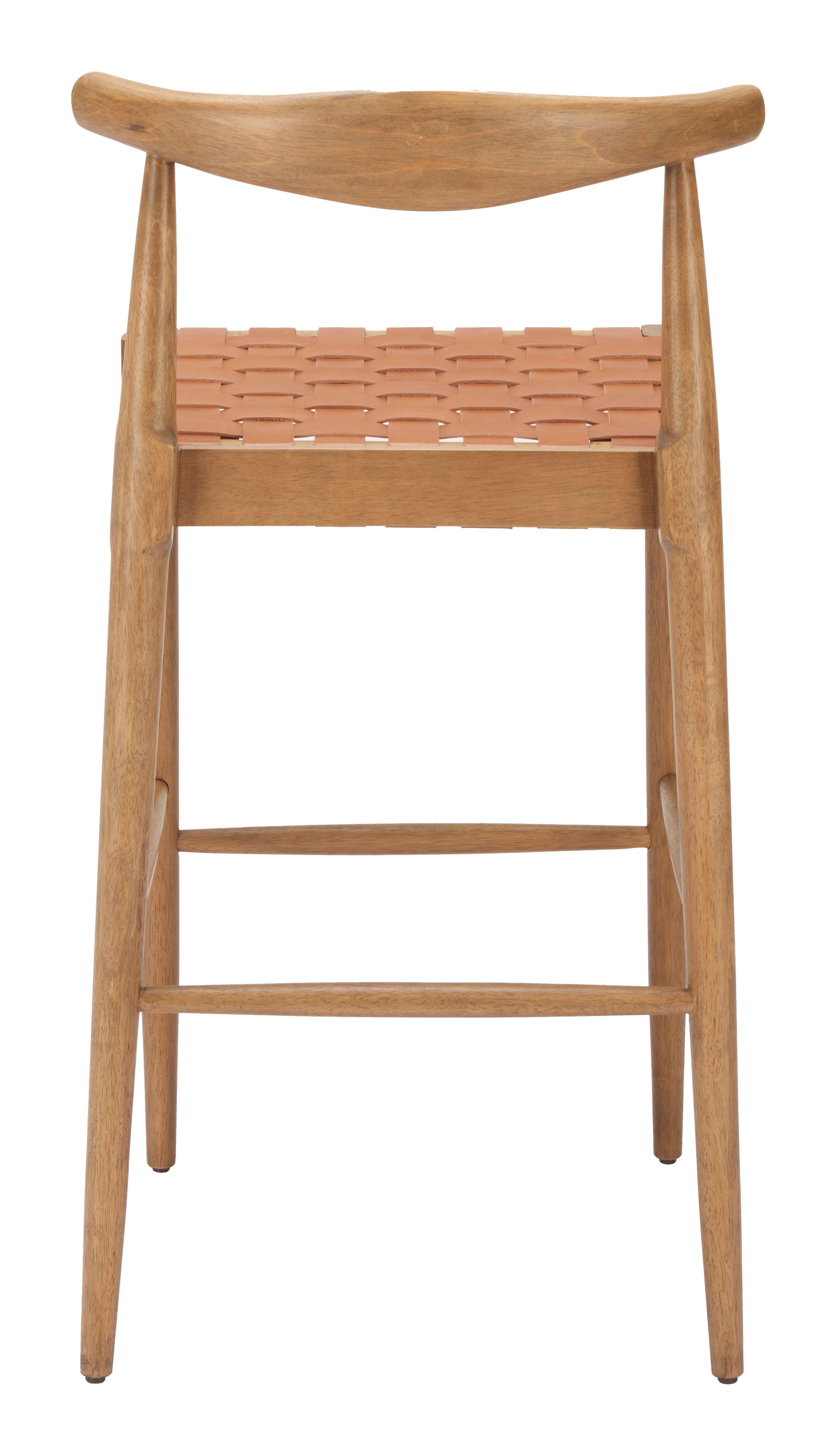 ZUO Bandani Bar Height Bar Stool, Brown/Tan, large
