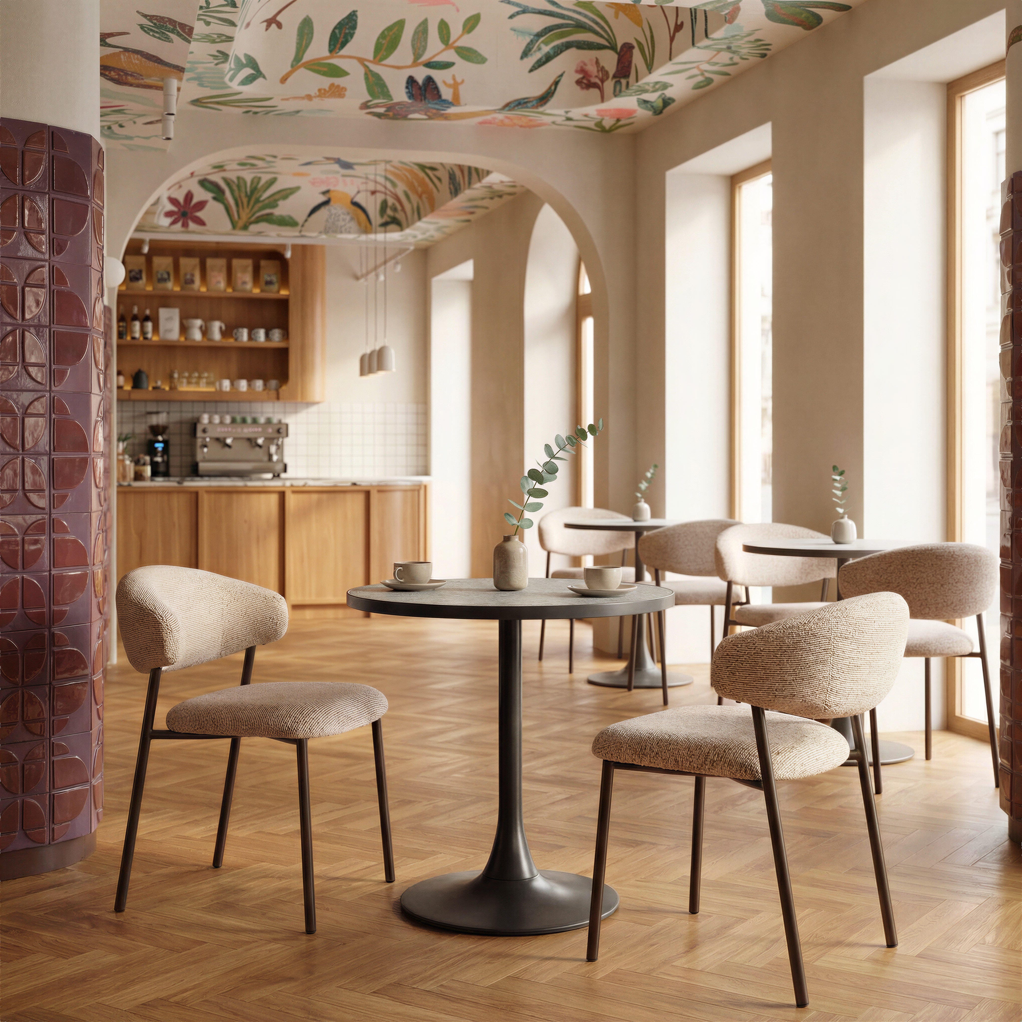 ZUO Seville Dining Chair (Set of 2), Cloud Beige, rollover