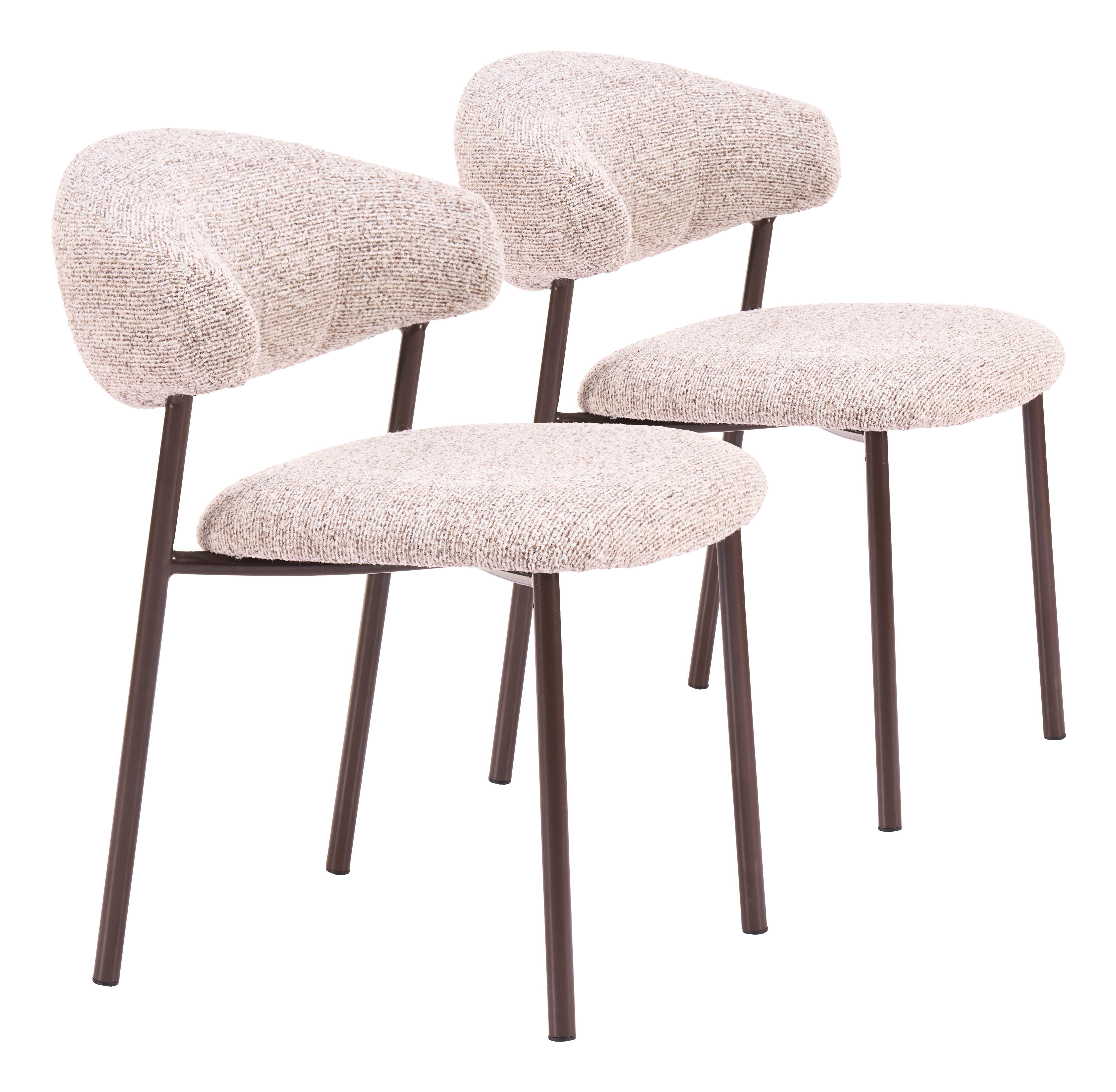 ZUO Seville Dining Chair (Set of 2), Cloud Beige, large