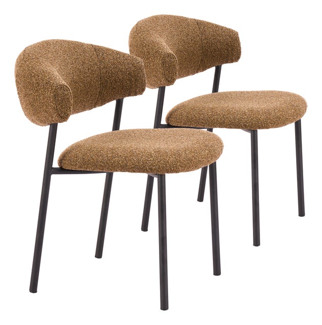 ZUO Seville Dining Chair (Set of 2), Brown