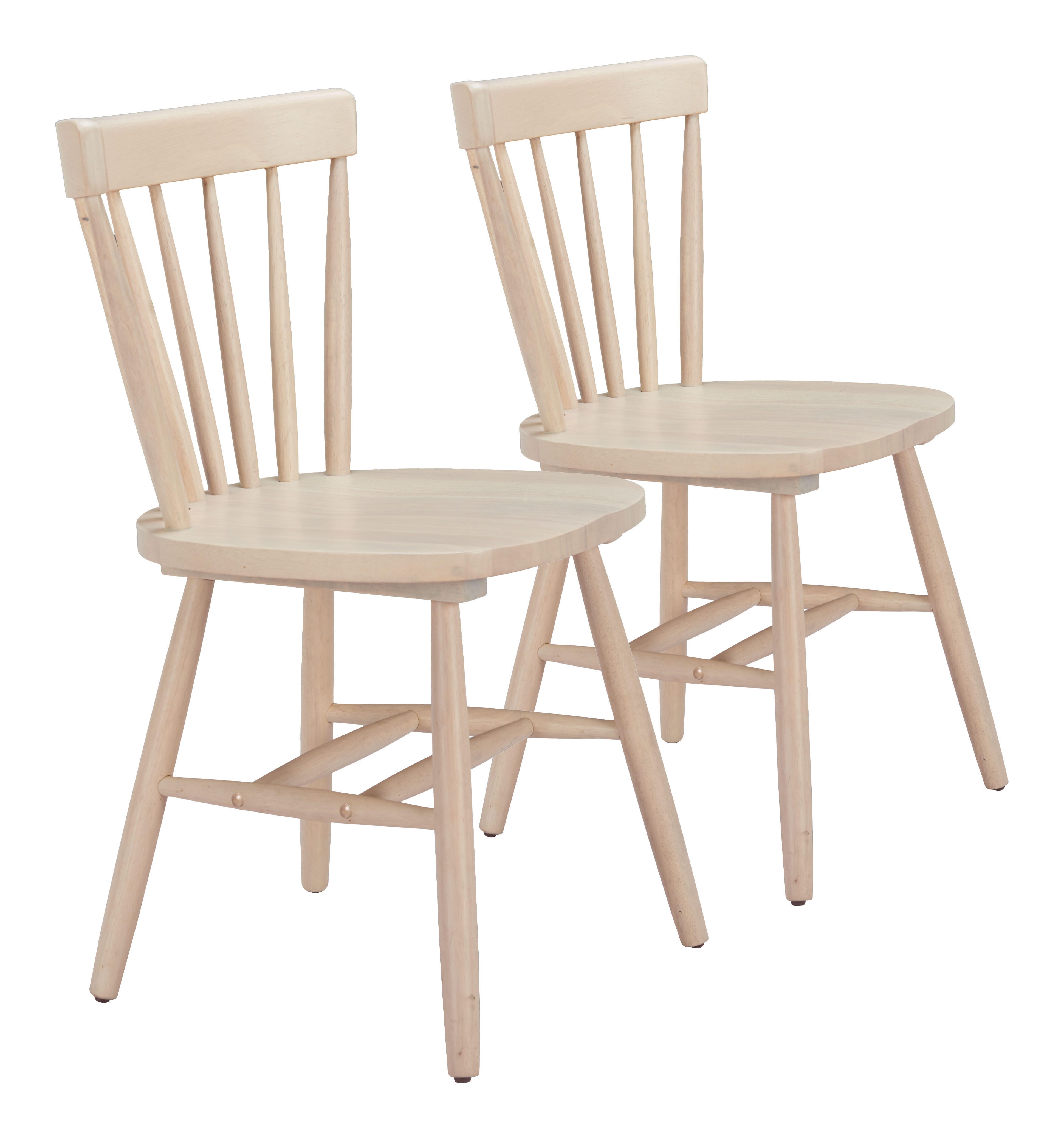 ZUO Tyce Dining Chair (Set of 2), Natural, large