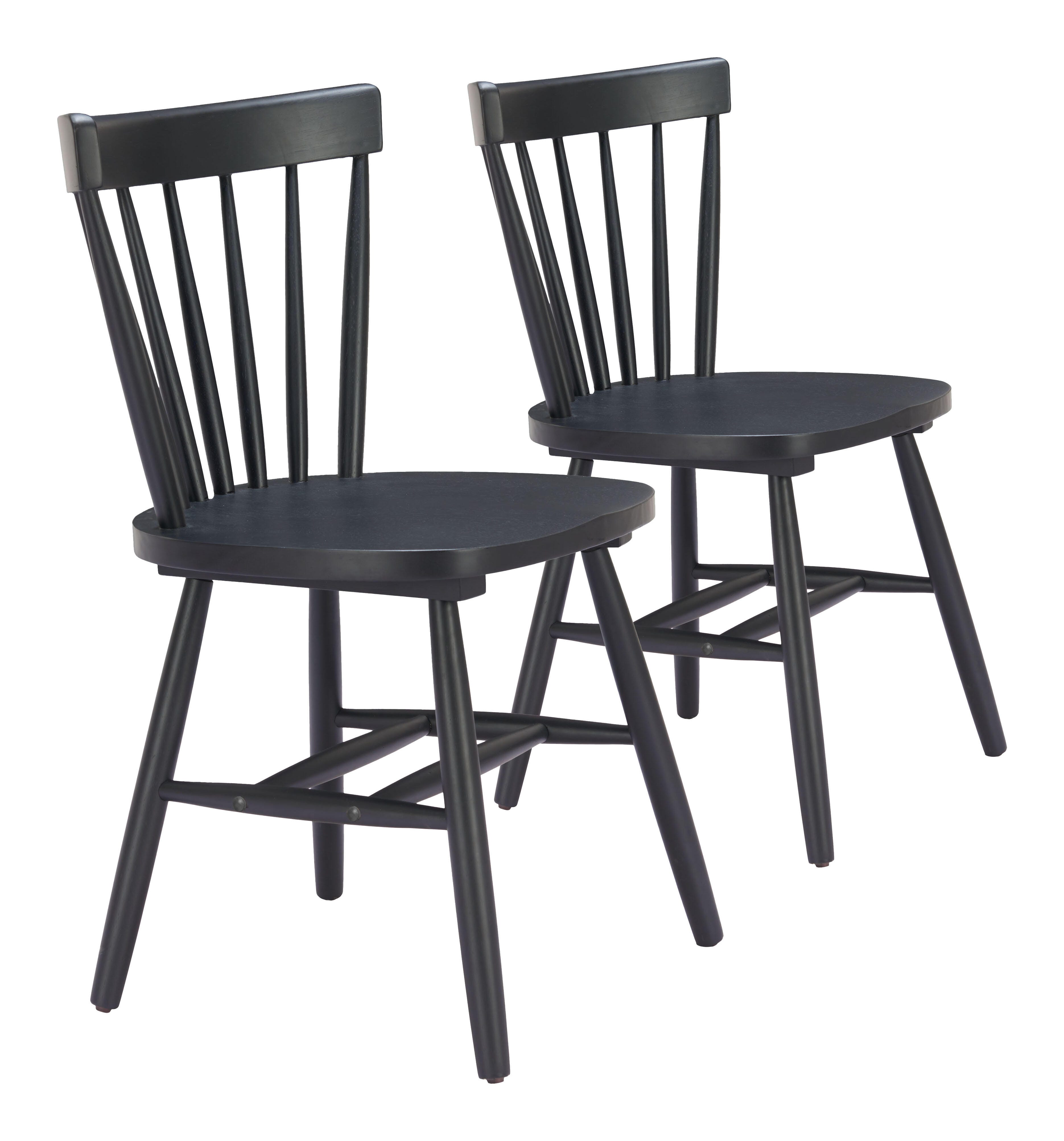 ZUO Tyce Dining Chair (Set of 2), Black, large
