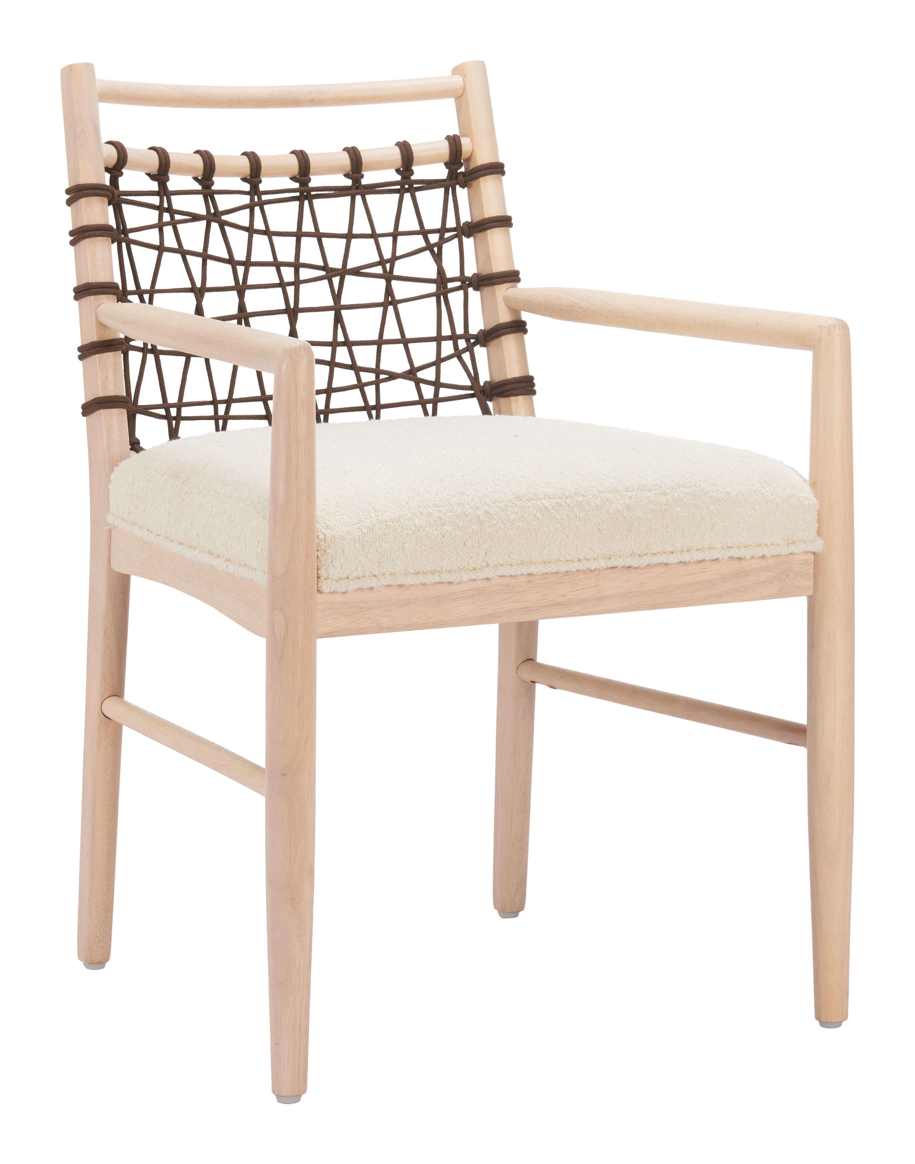 ZUO Wezly Dining Chair (Set of 2), Ivory, large