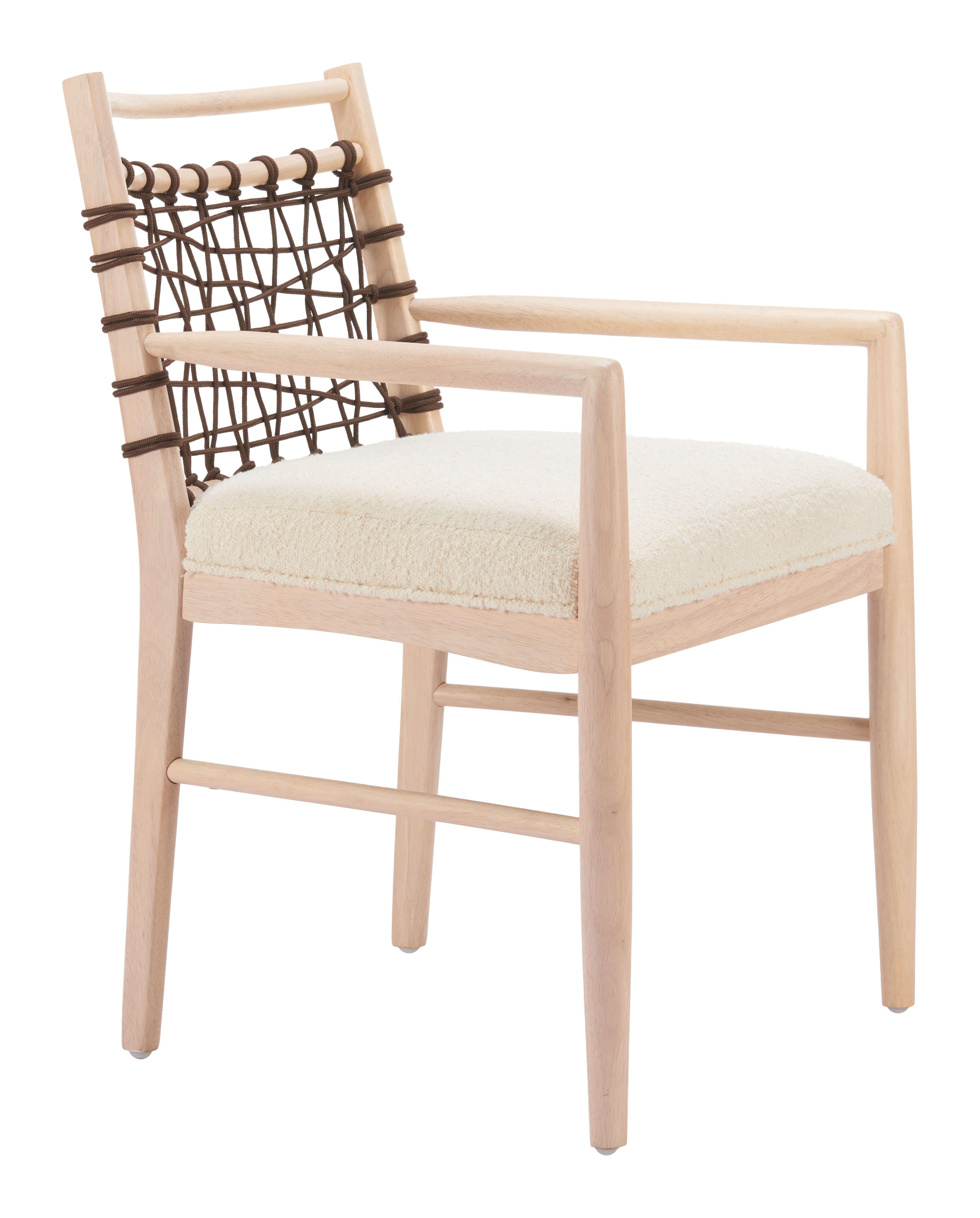 ZUO Wezly Dining Chair (Set of 2), Ivory, large