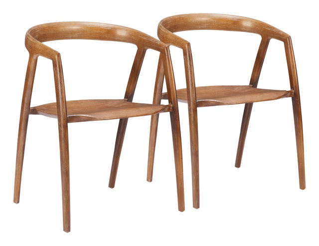 ZUO Ziran Dining Chair (Set of 2), Walnut