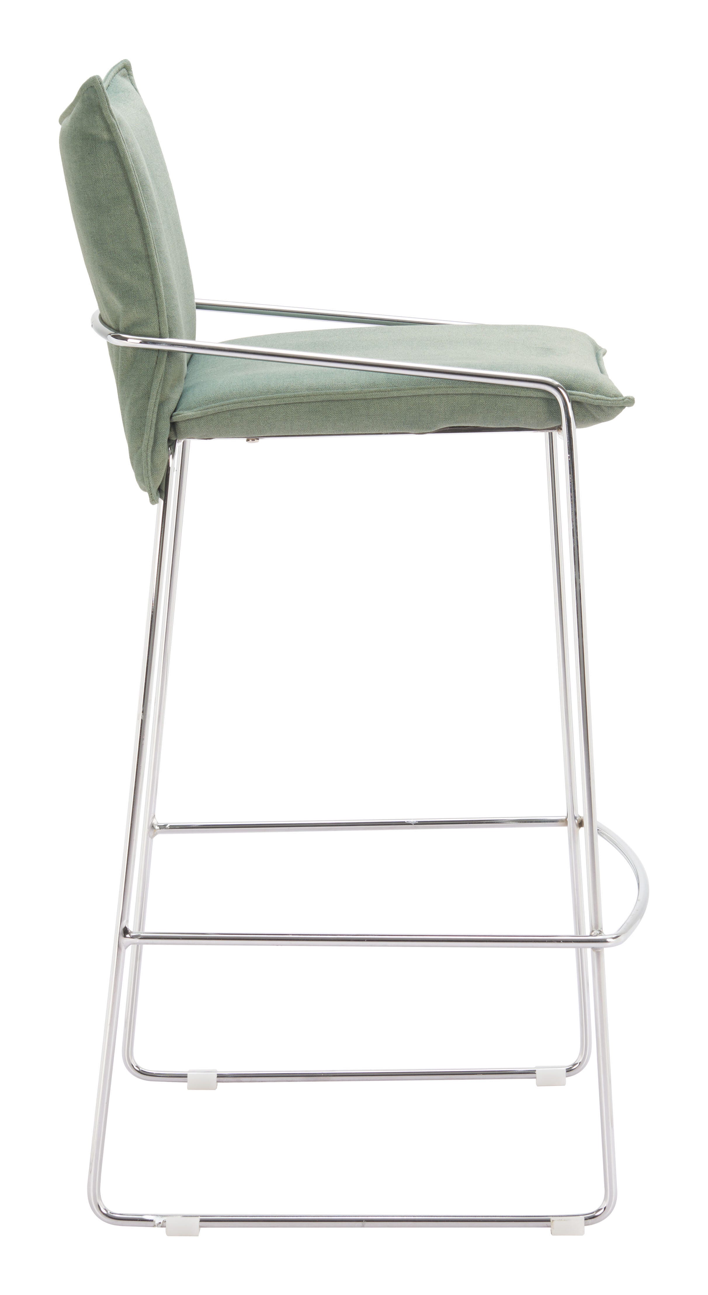 ZUO Pola Bar Height Bar Stool, Green, large