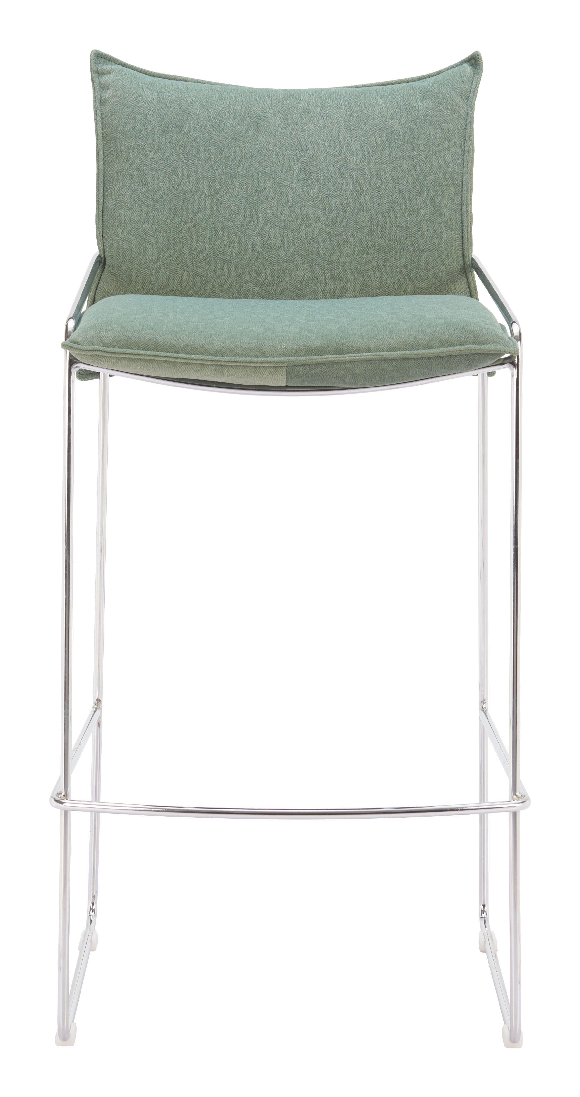 ZUO Pola Bar Height Bar Stool, Green, large