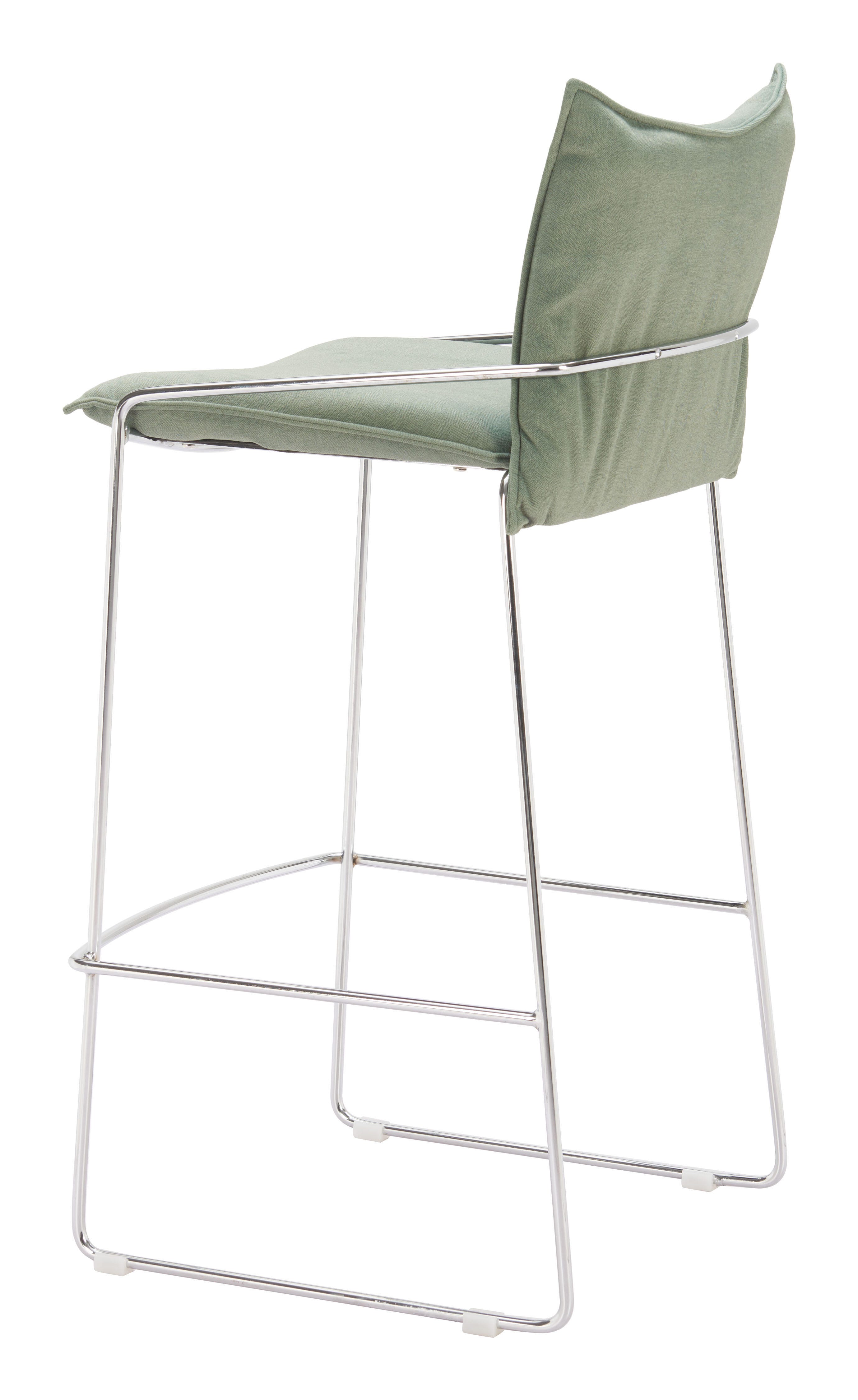 ZUO Pola Bar Height Bar Stool, Green, large