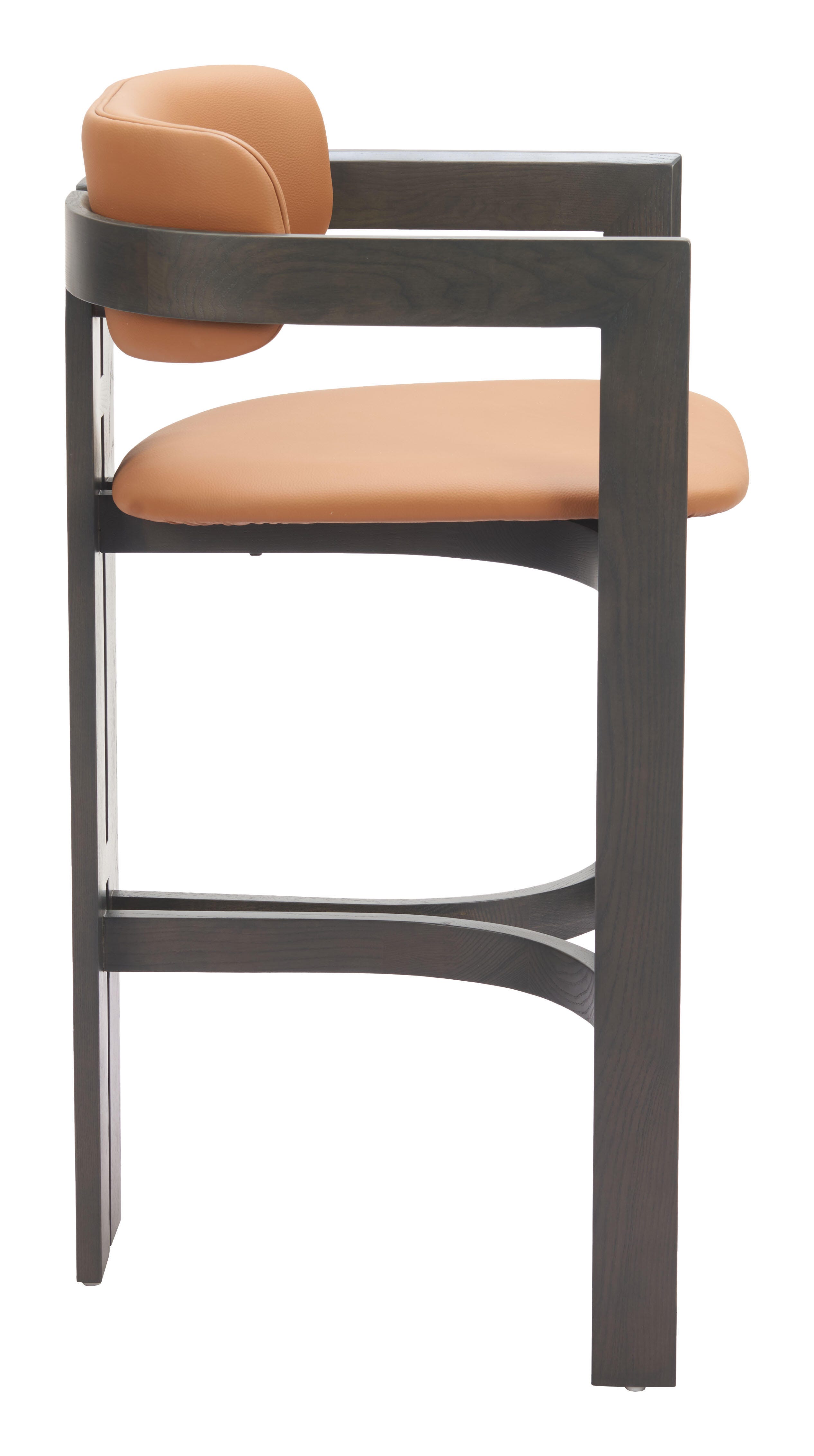 ZUO Shaili Bar Height Bar Stool, Brown, large