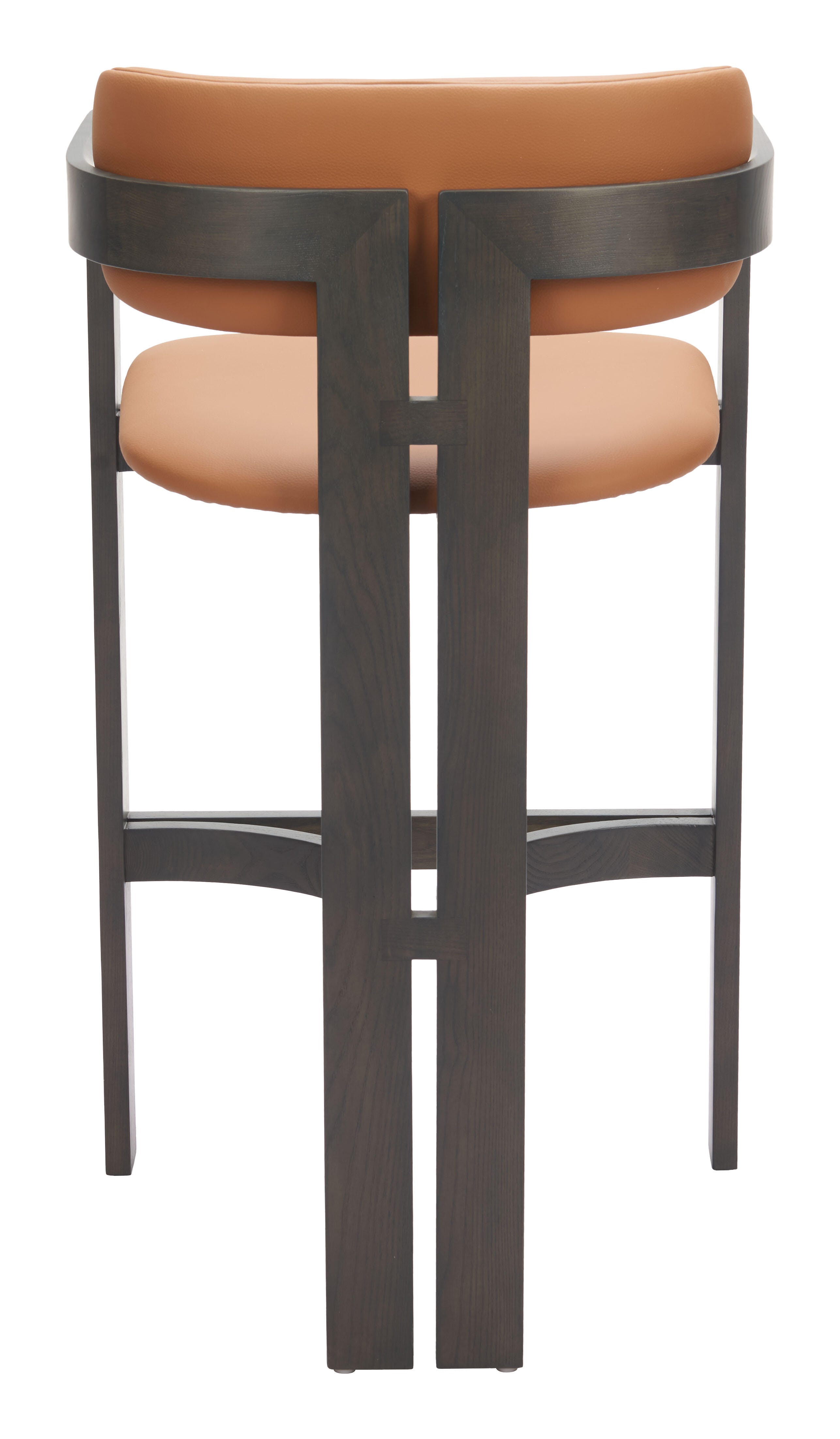 ZUO Shaili Bar Height Bar Stool, Brown, large