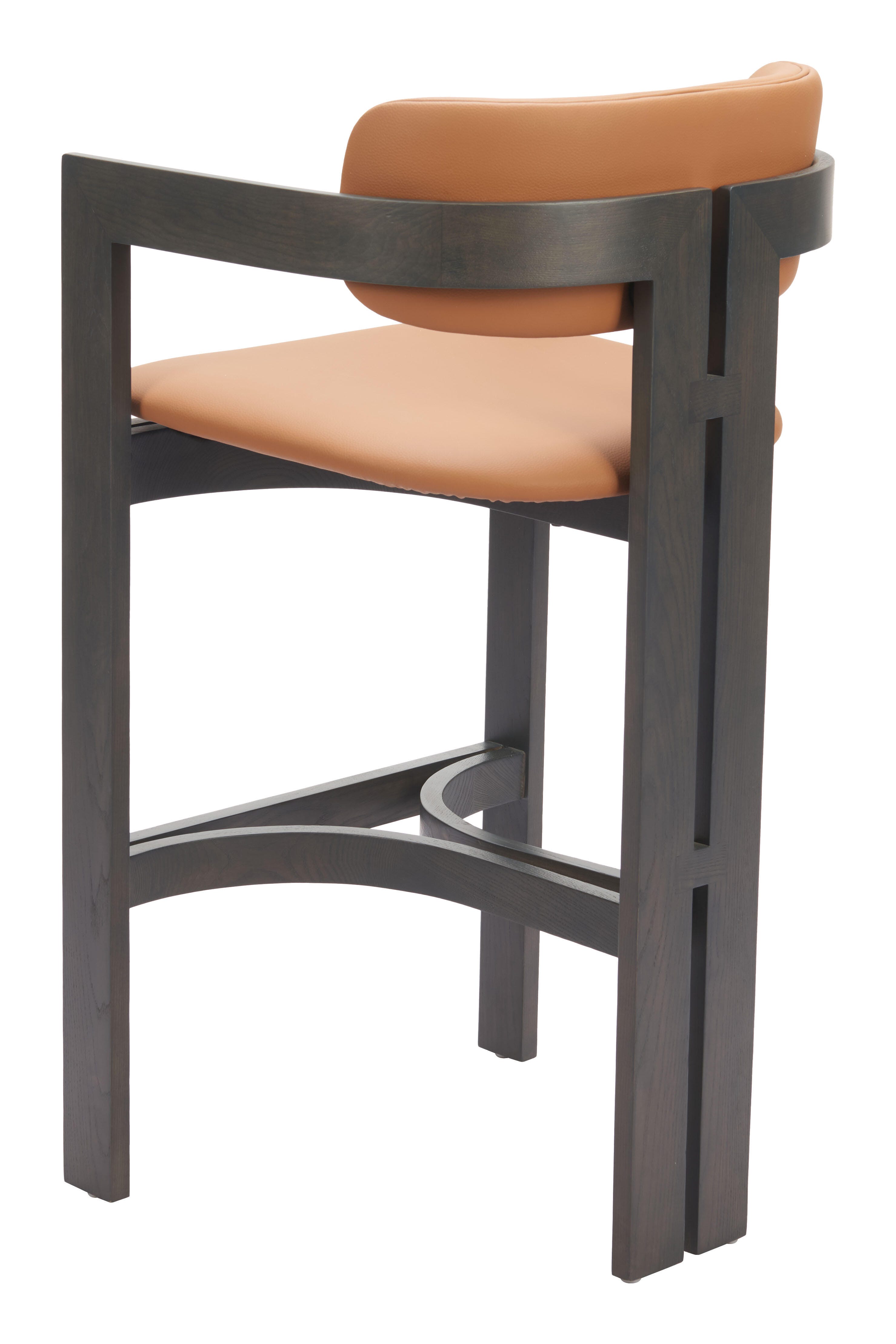 ZUO Shaili Bar Height Bar Stool, Brown, large