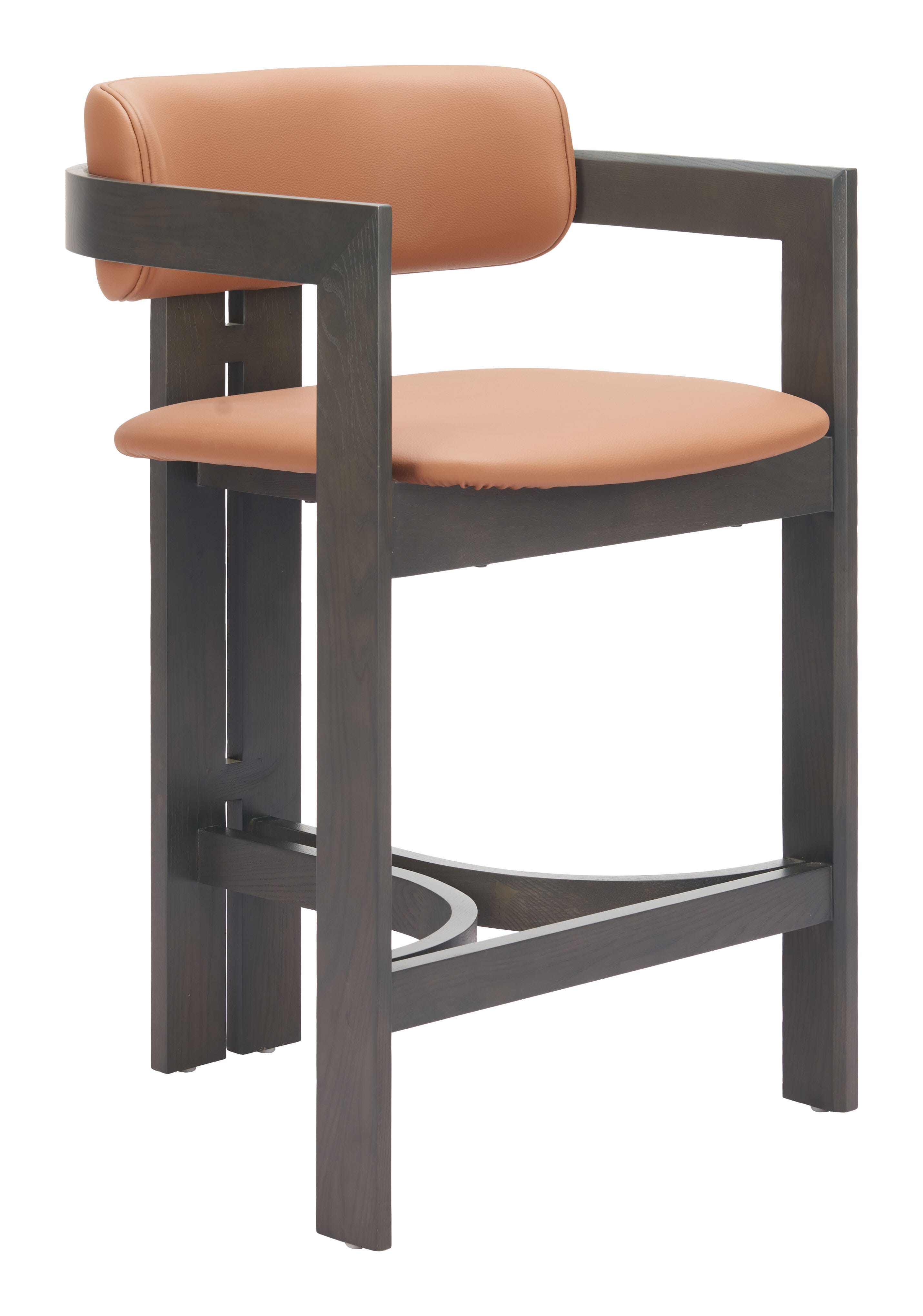 ZUO Shaili Counter Height Bar Stool, Brown, large