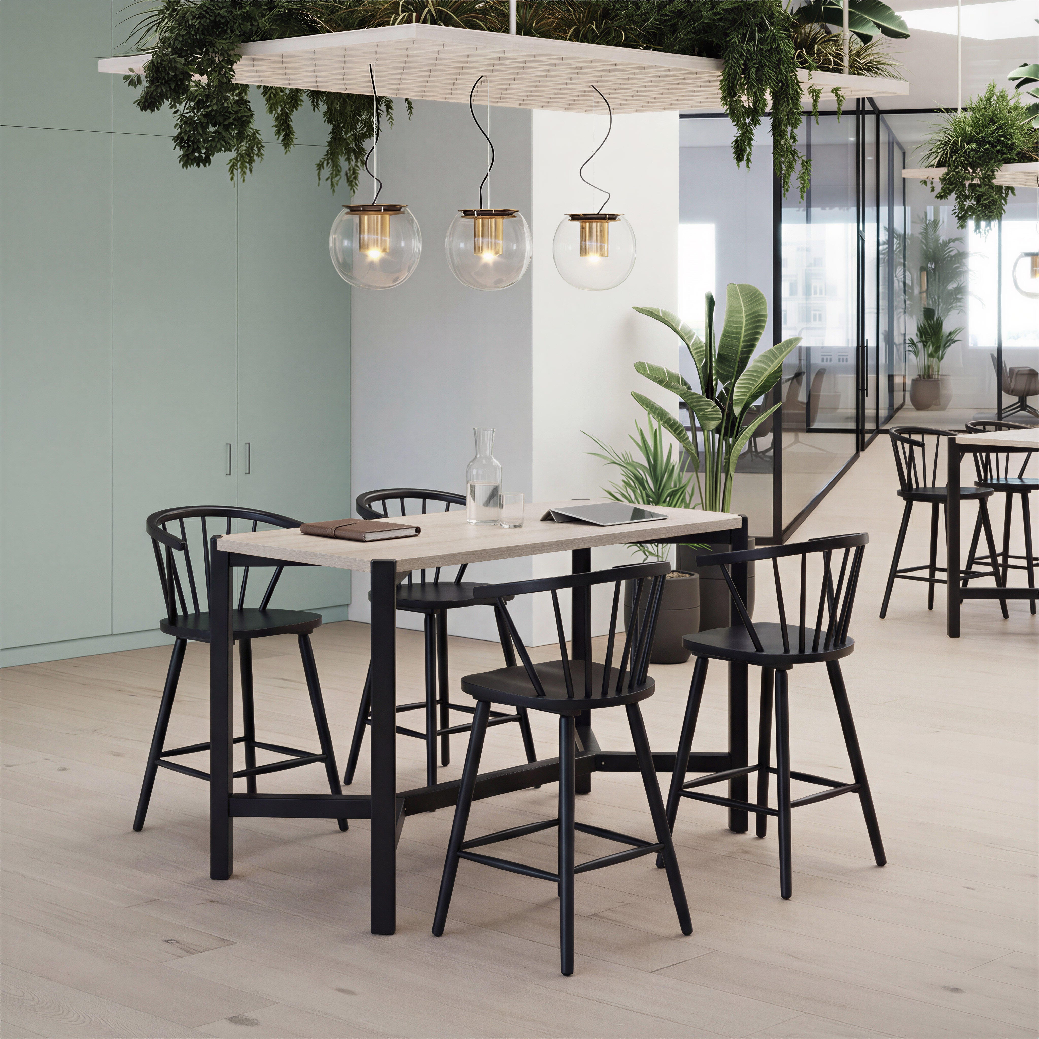 ZUO Stenger Counter Height Bar Stool (Set of 2), Black, large