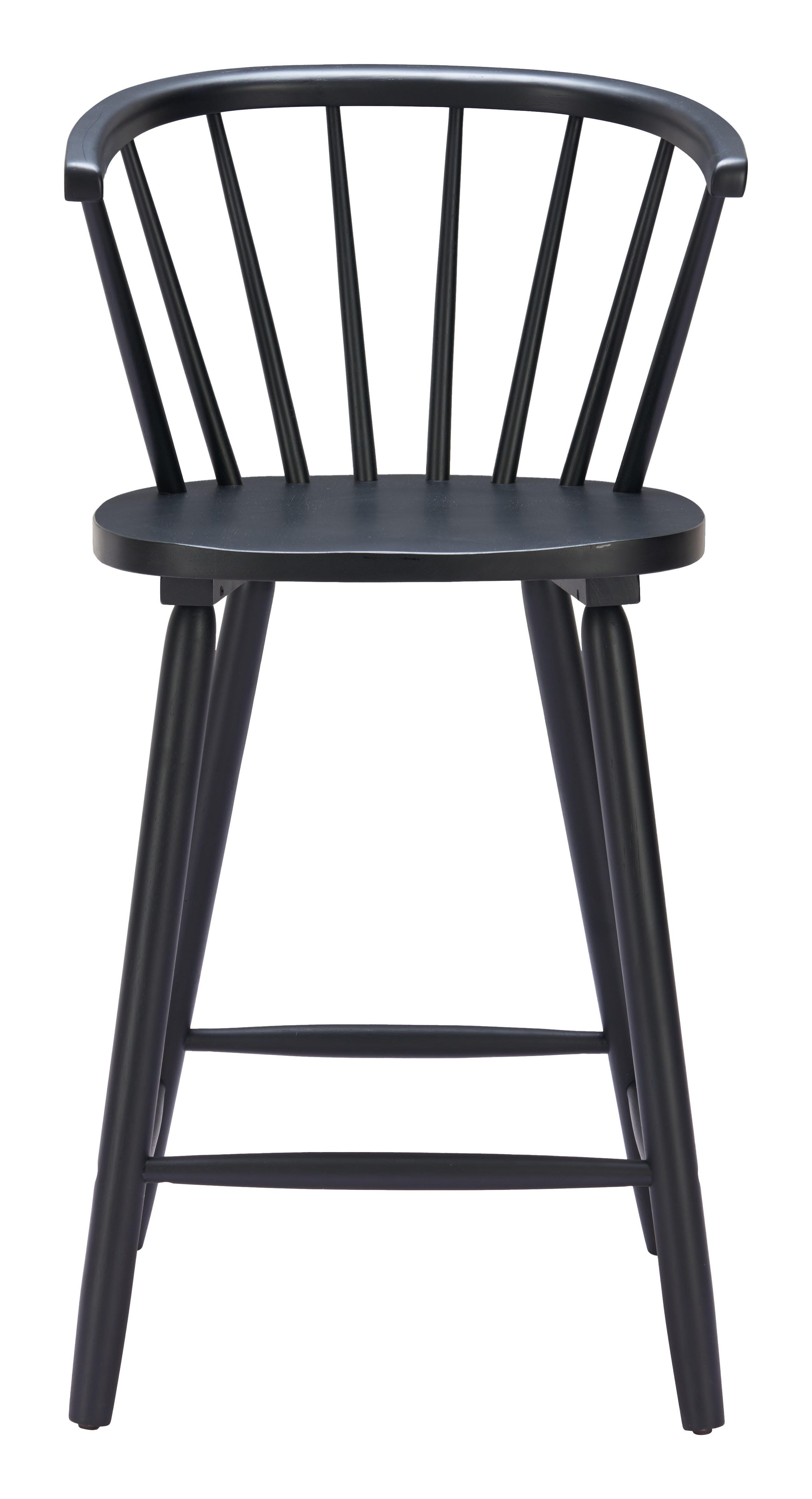 ZUO Stenger Counter Height Bar Stool (Set of 2), Black, large