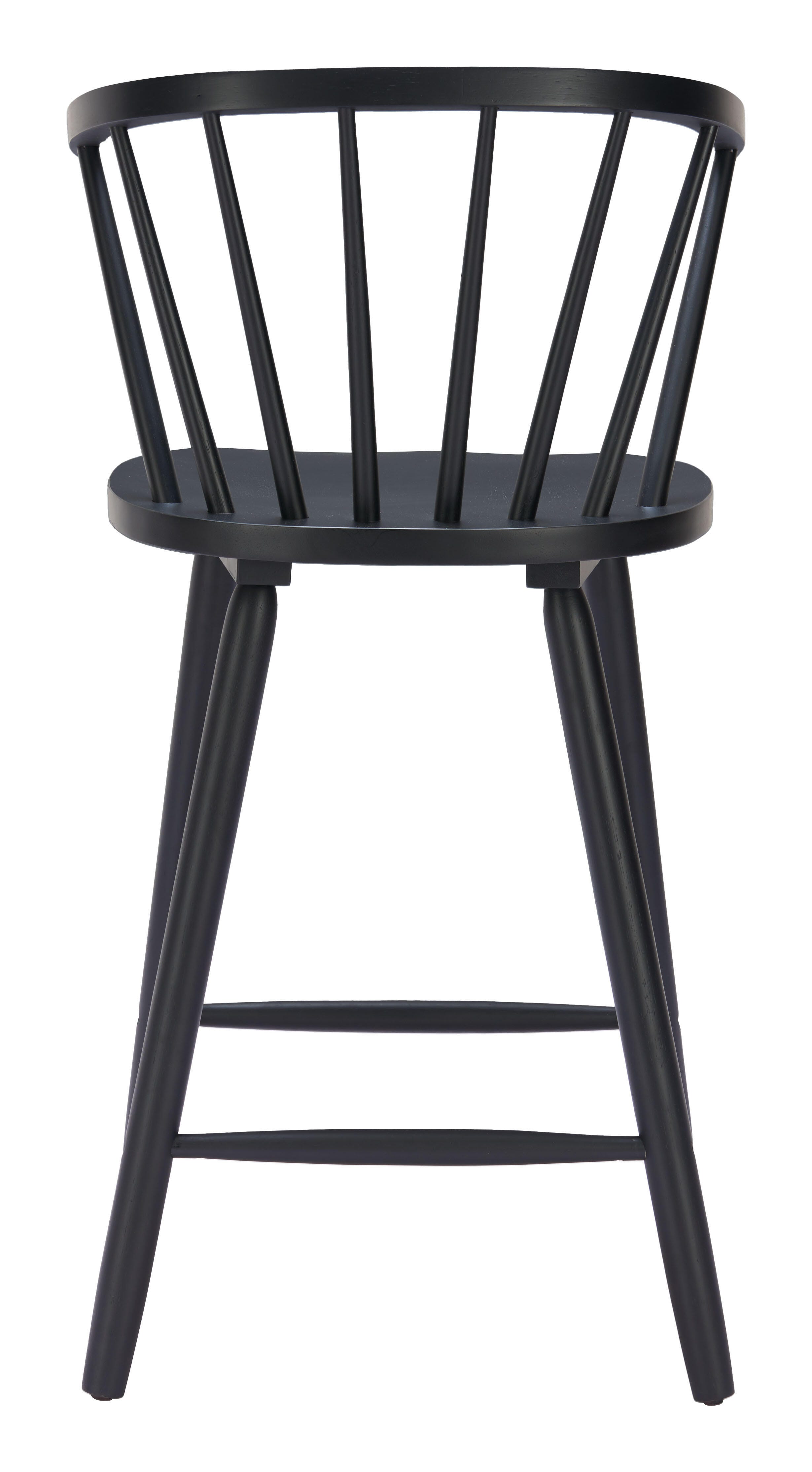 ZUO Stenger Counter Height Bar Stool (Set of 2), Black, large