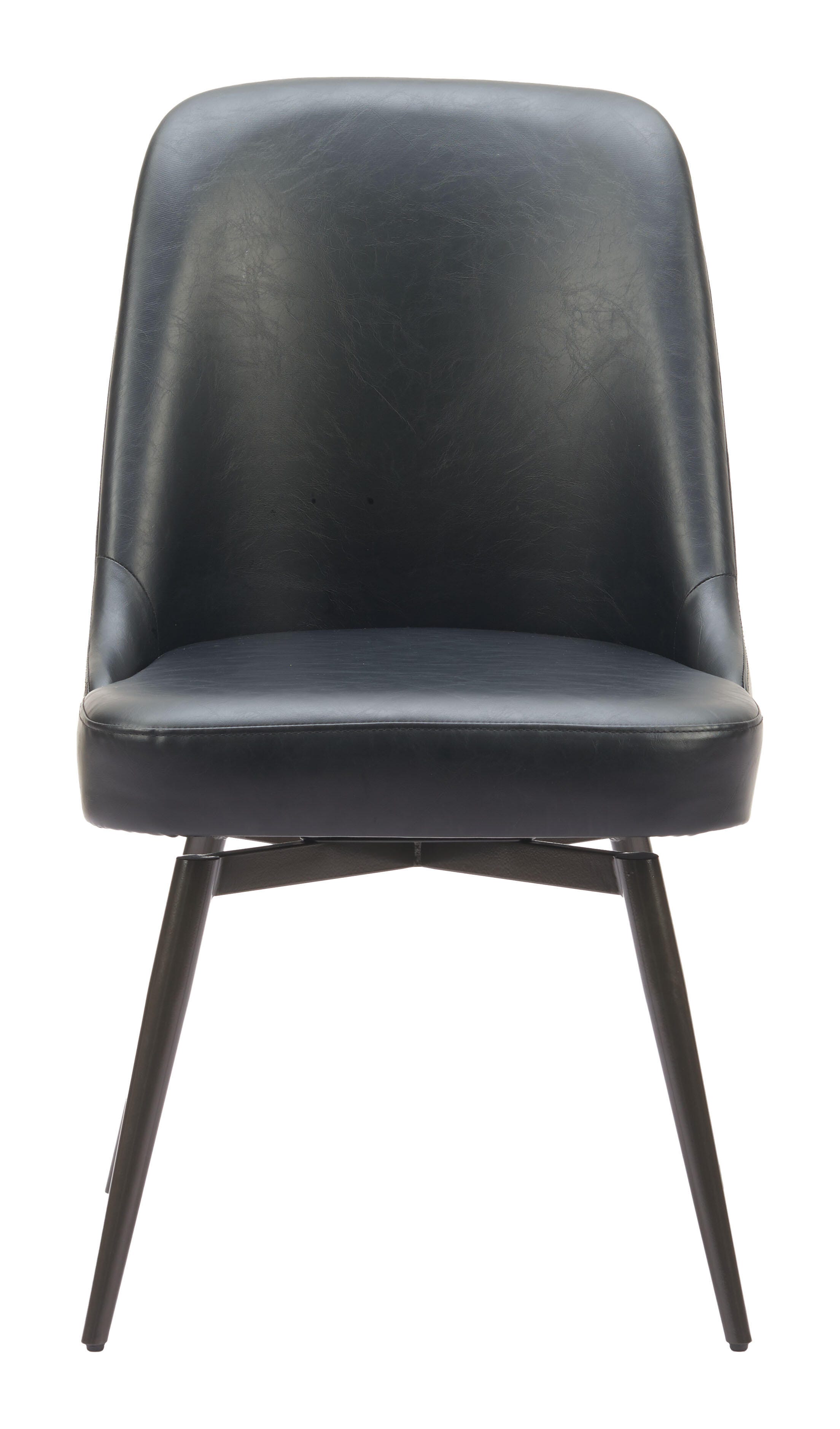 ZUO Keppel Swivel Dining Chair (Set of 2), Black, large