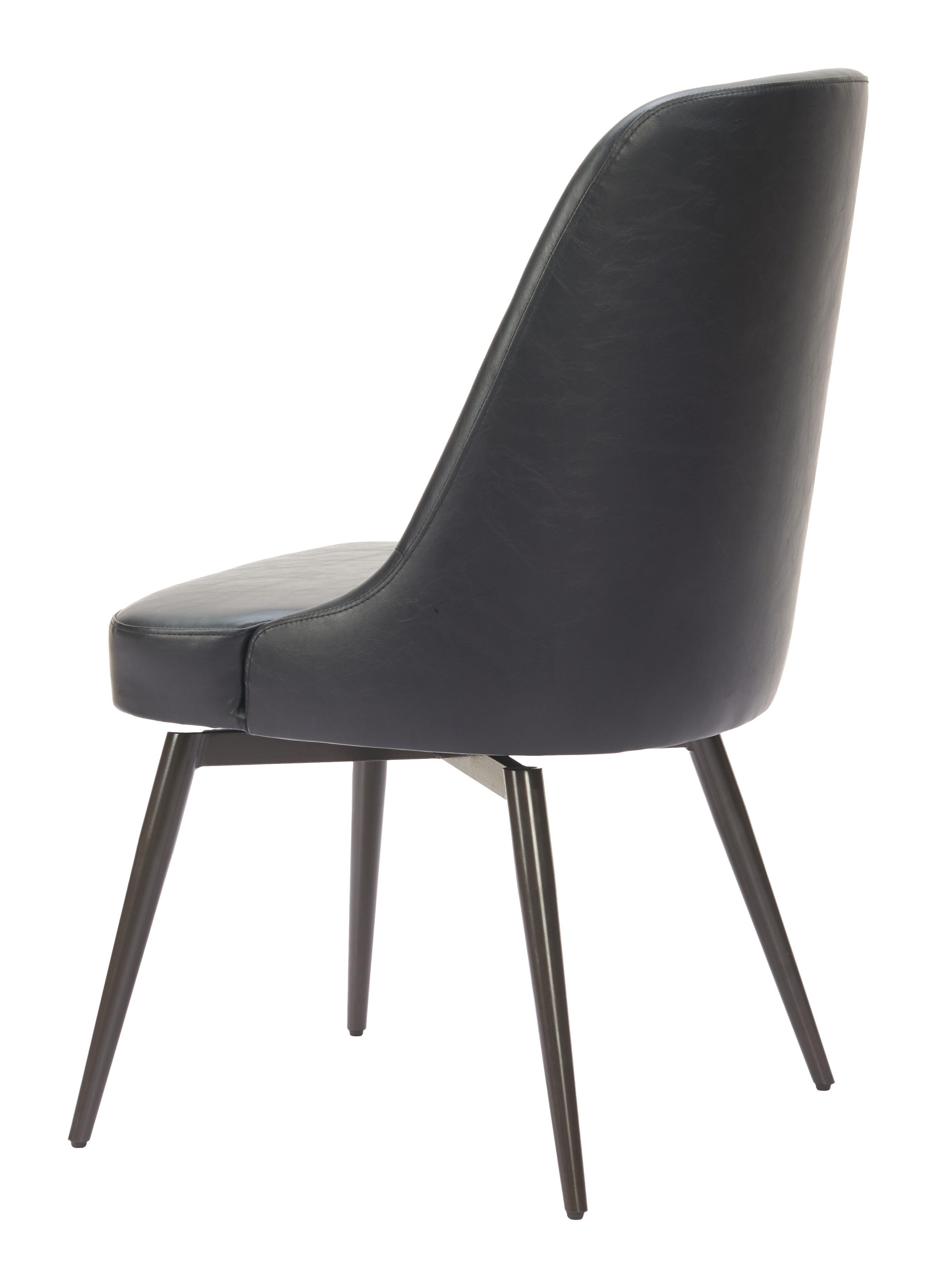 ZUO Keppel Swivel Dining Chair (Set of 2), Black, large
