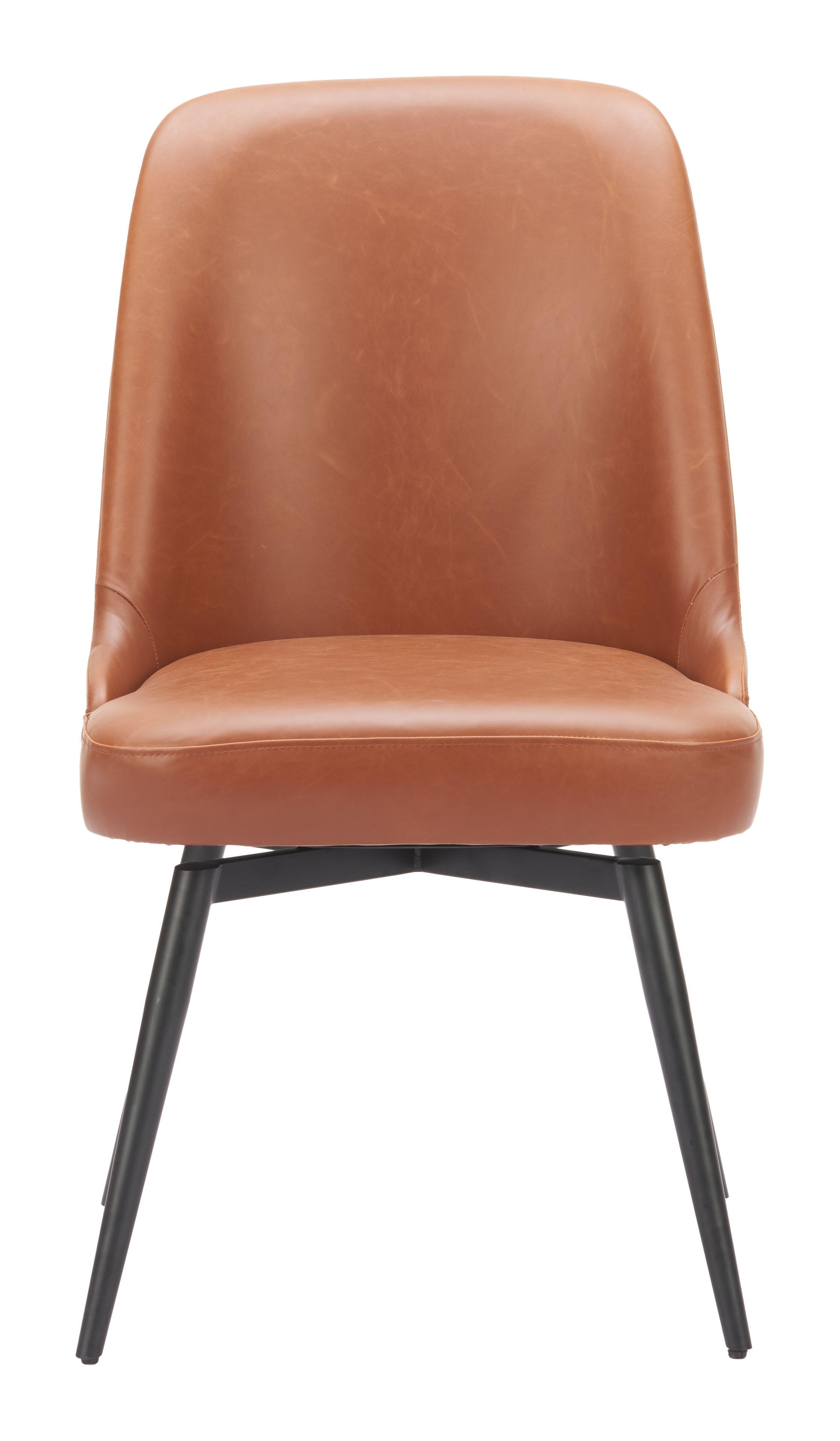 ZUO Keppel Swivel Dining Chair (Set of 2), Brown, large