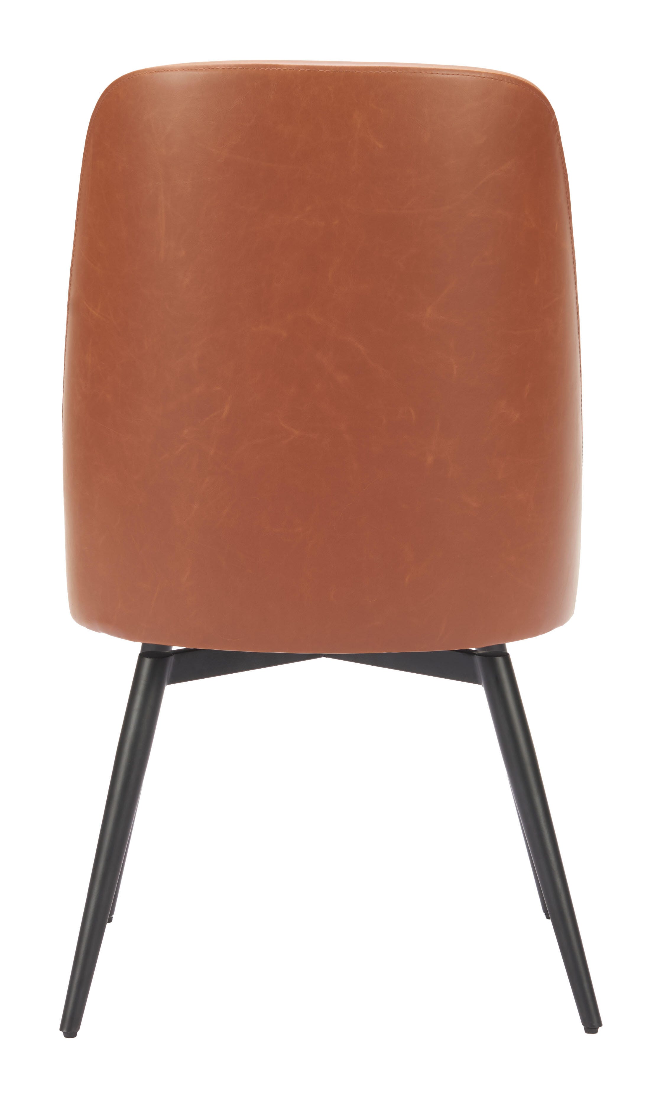 ZUO Keppel Swivel Dining Chair (Set of 2), Brown, large