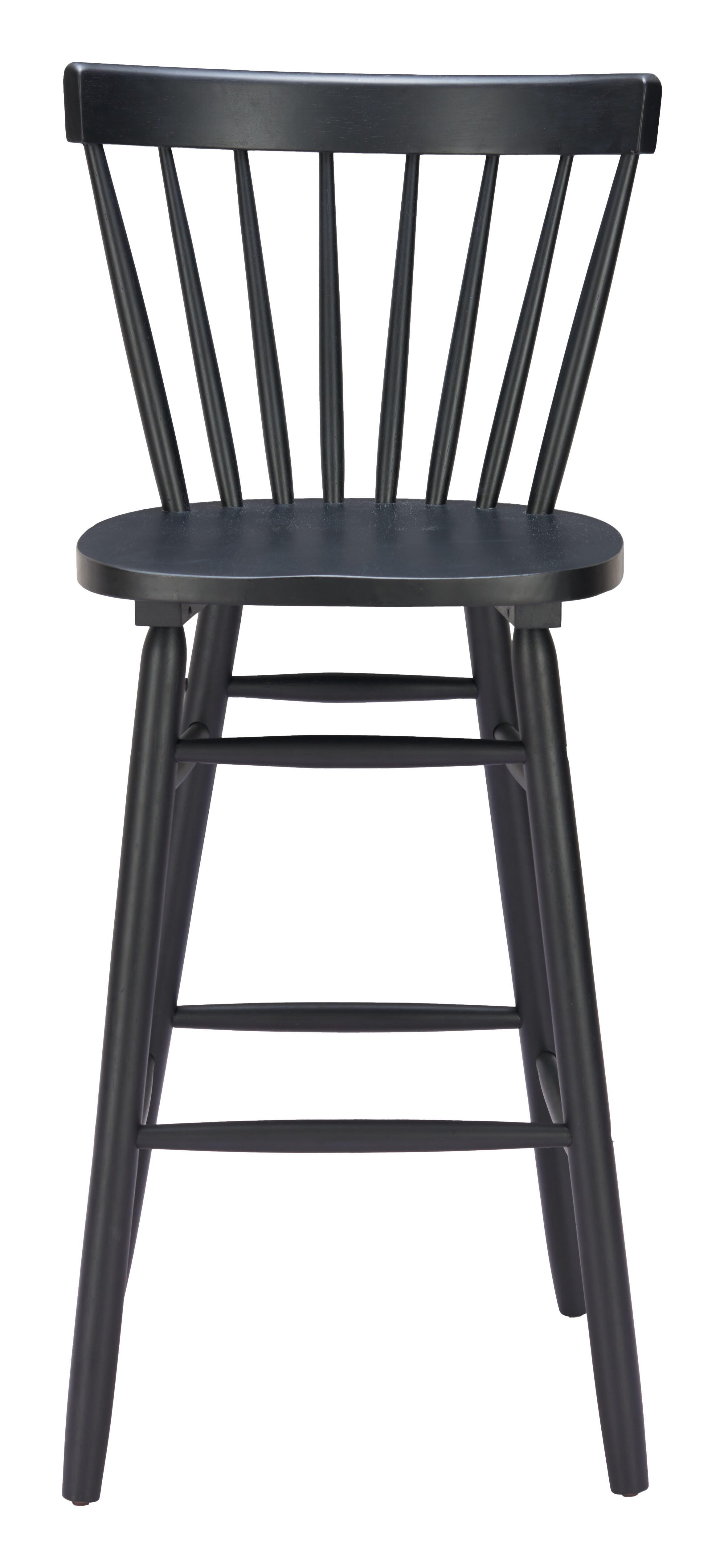 ZUO Tyce Bar Height  Bar Stool (Set of 2), Black, large