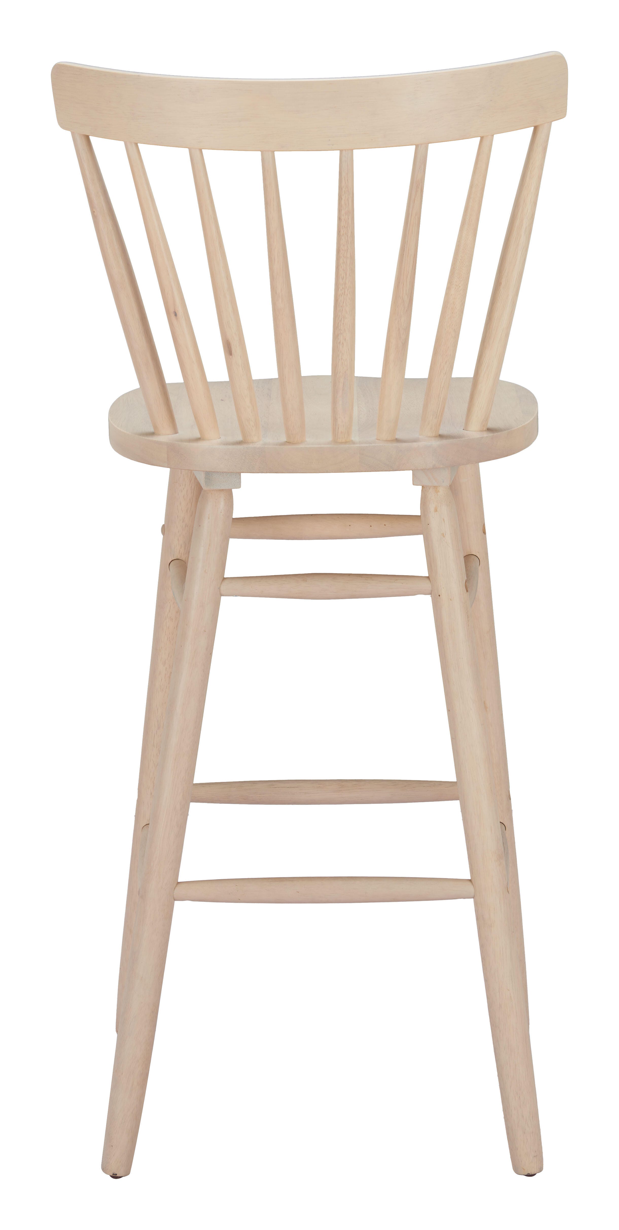 ZUO Tyce Bar Height  Bar Stool (Set of 2), Natural, large