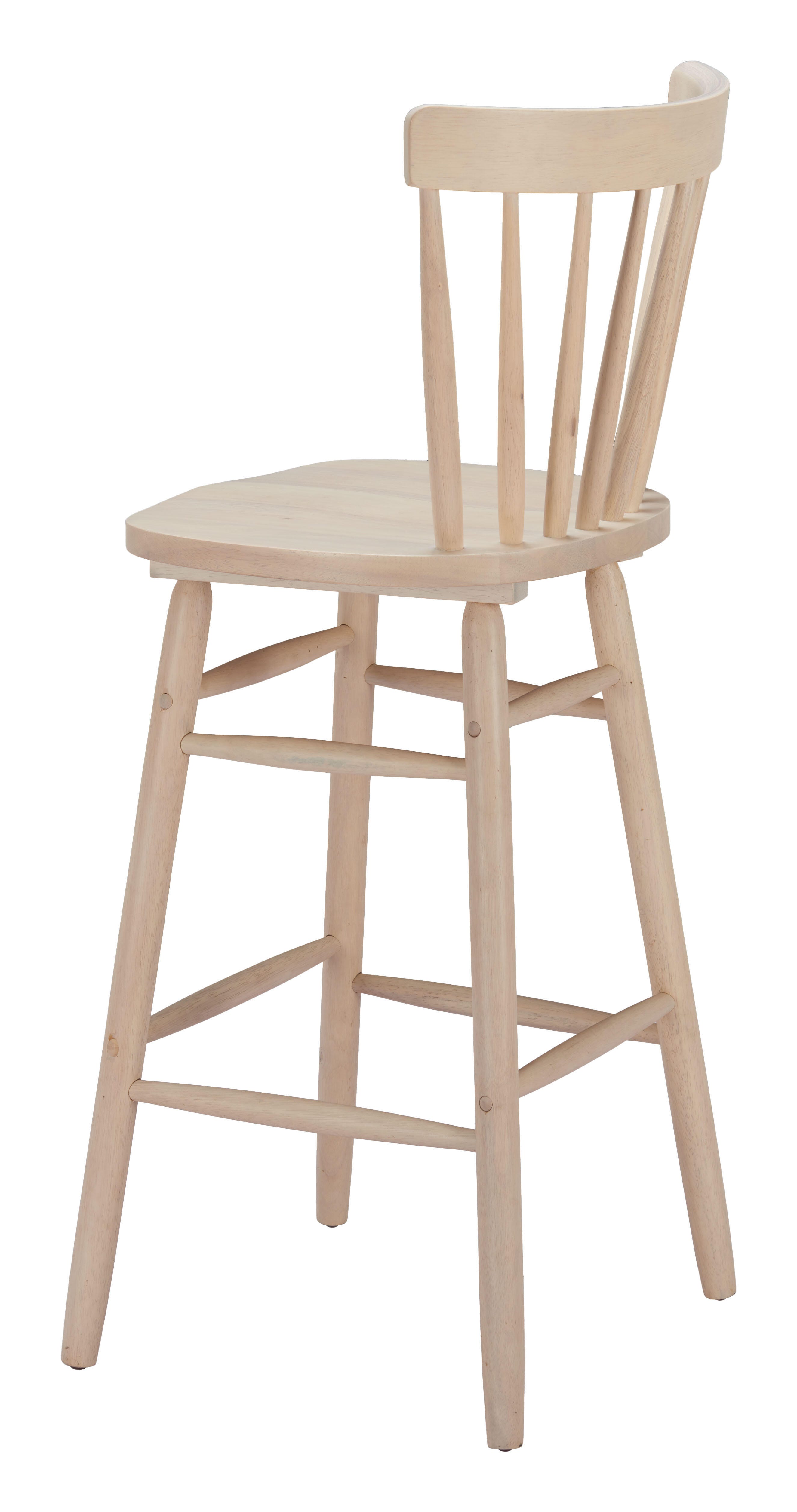 ZUO Tyce Bar Height  Bar Stool (Set of 2), Natural, large