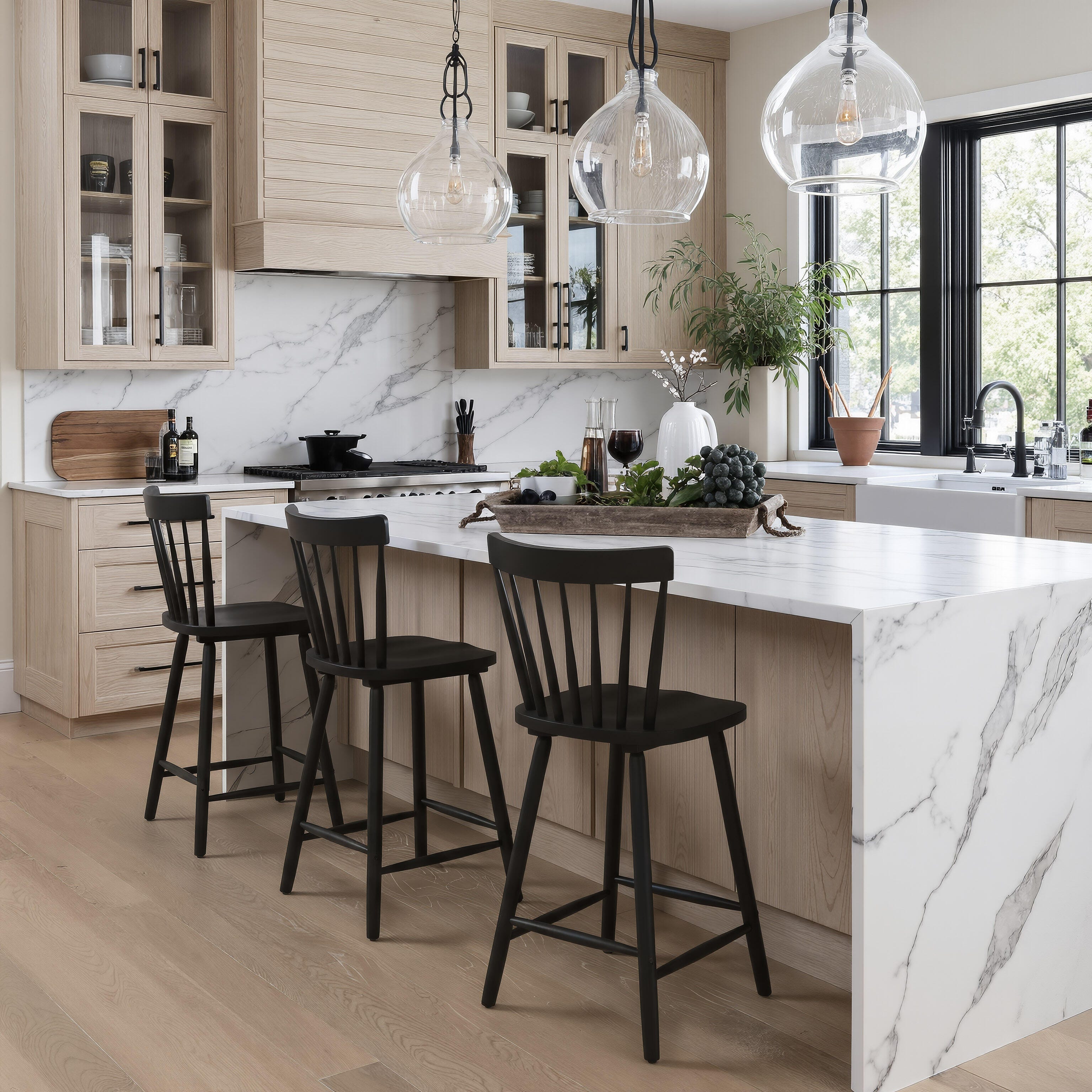 ZUO Tyce Counter Height Bar Stool (Set of 2), Black, rollover