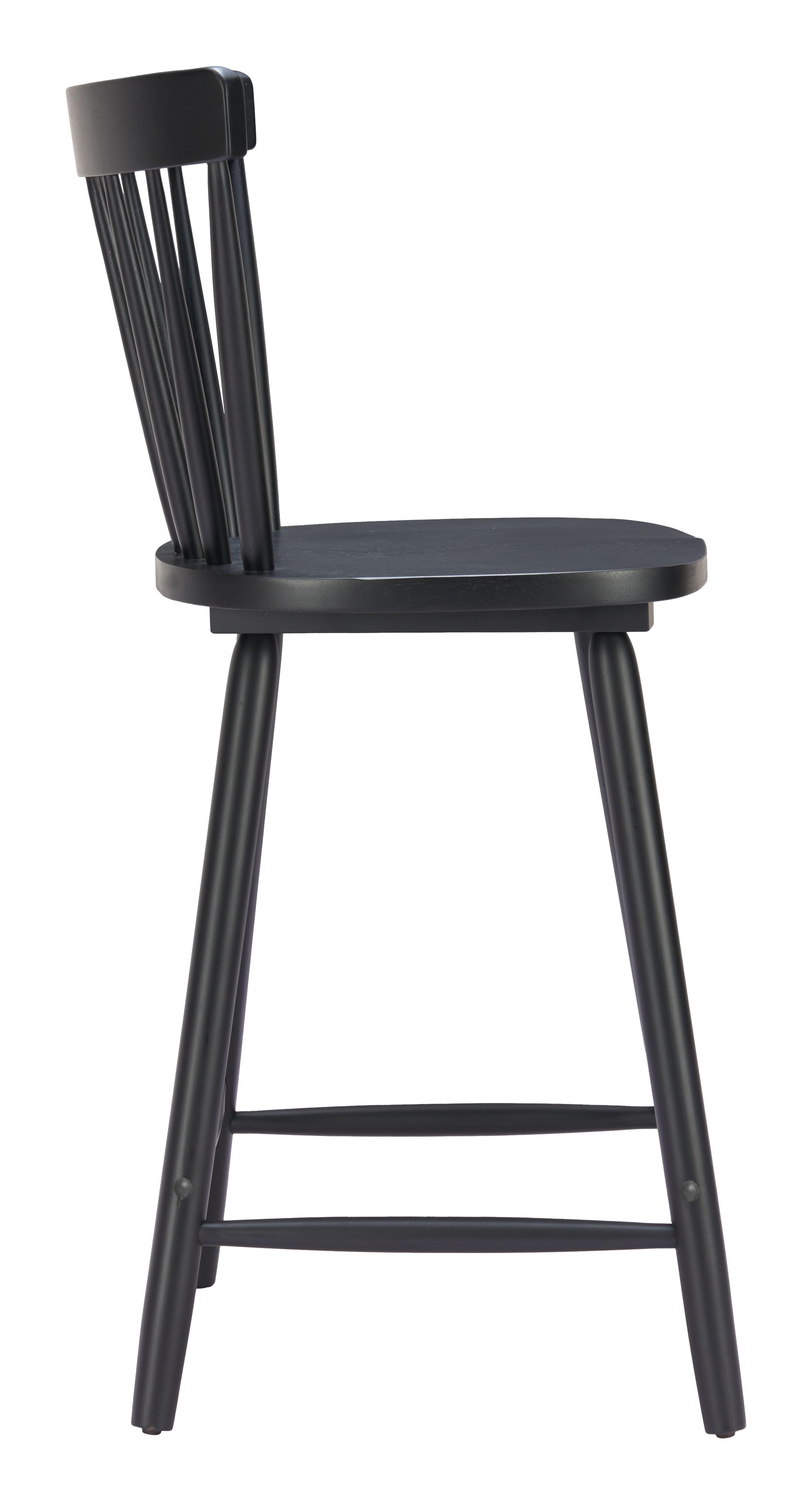 ZUO Tyce Counter Height Bar Stool (Set of 2), Black, large