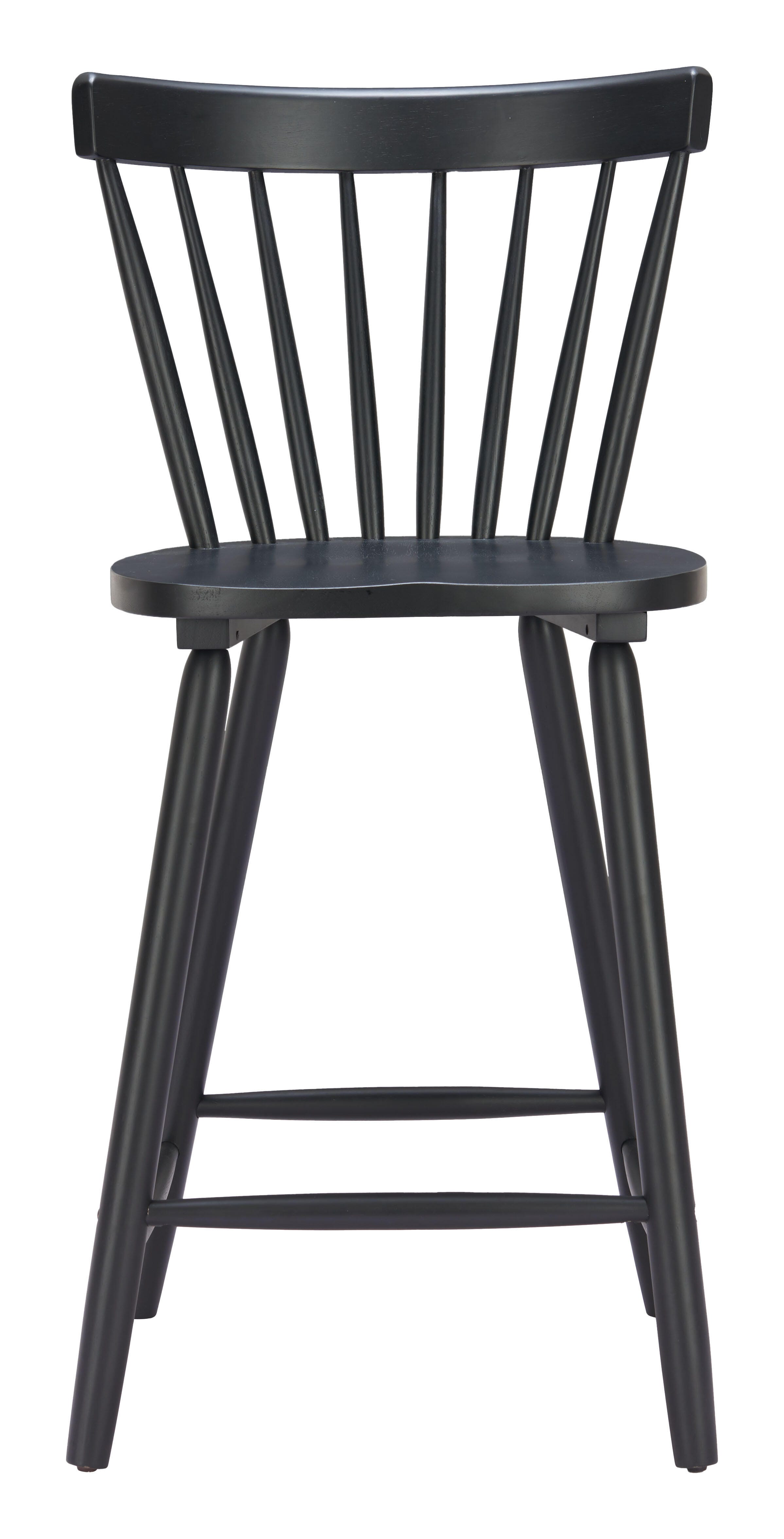 ZUO Tyce Counter Height Bar Stool (Set of 2), Black, large