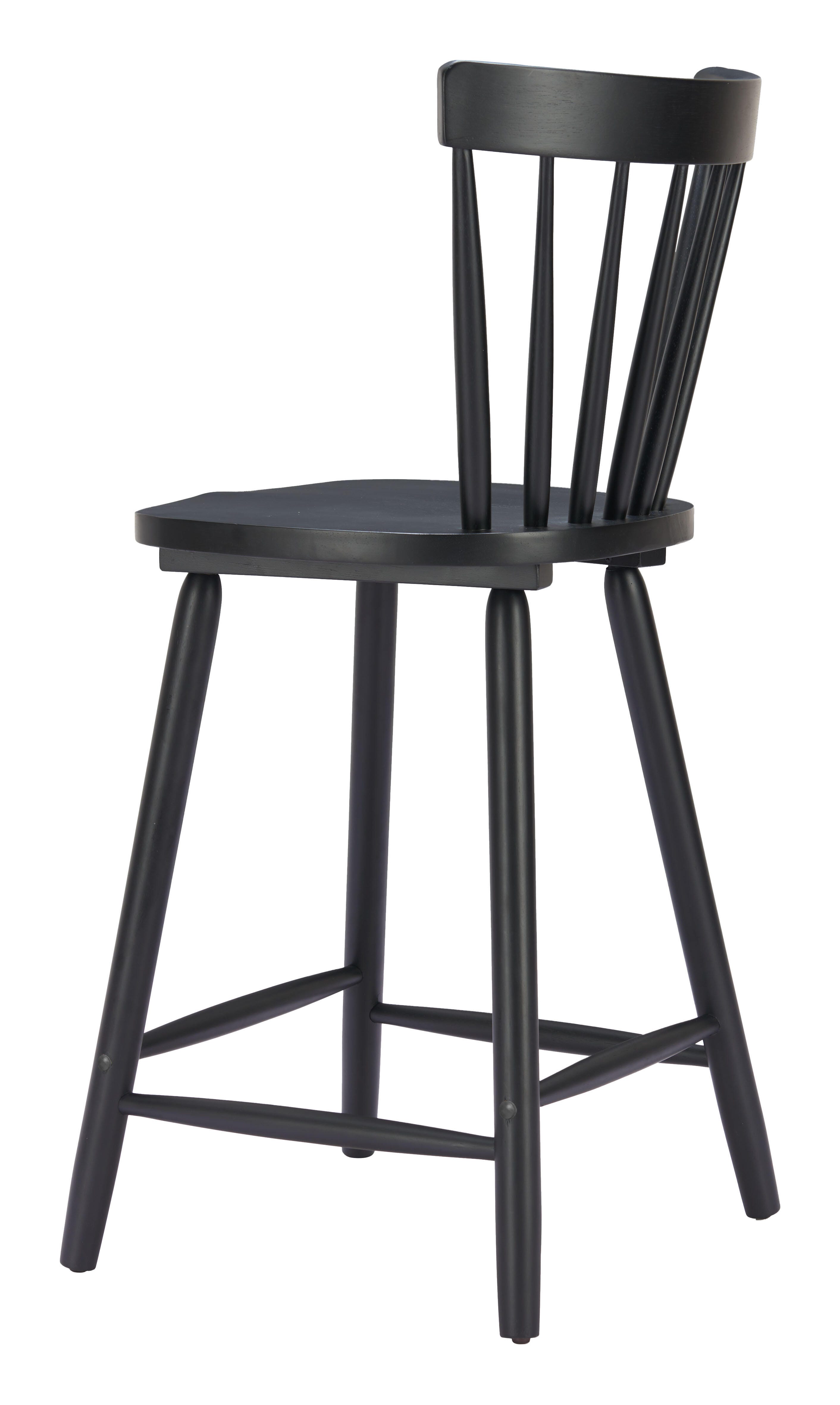 ZUO Tyce Counter Height Bar Stool (Set of 2), Black, large