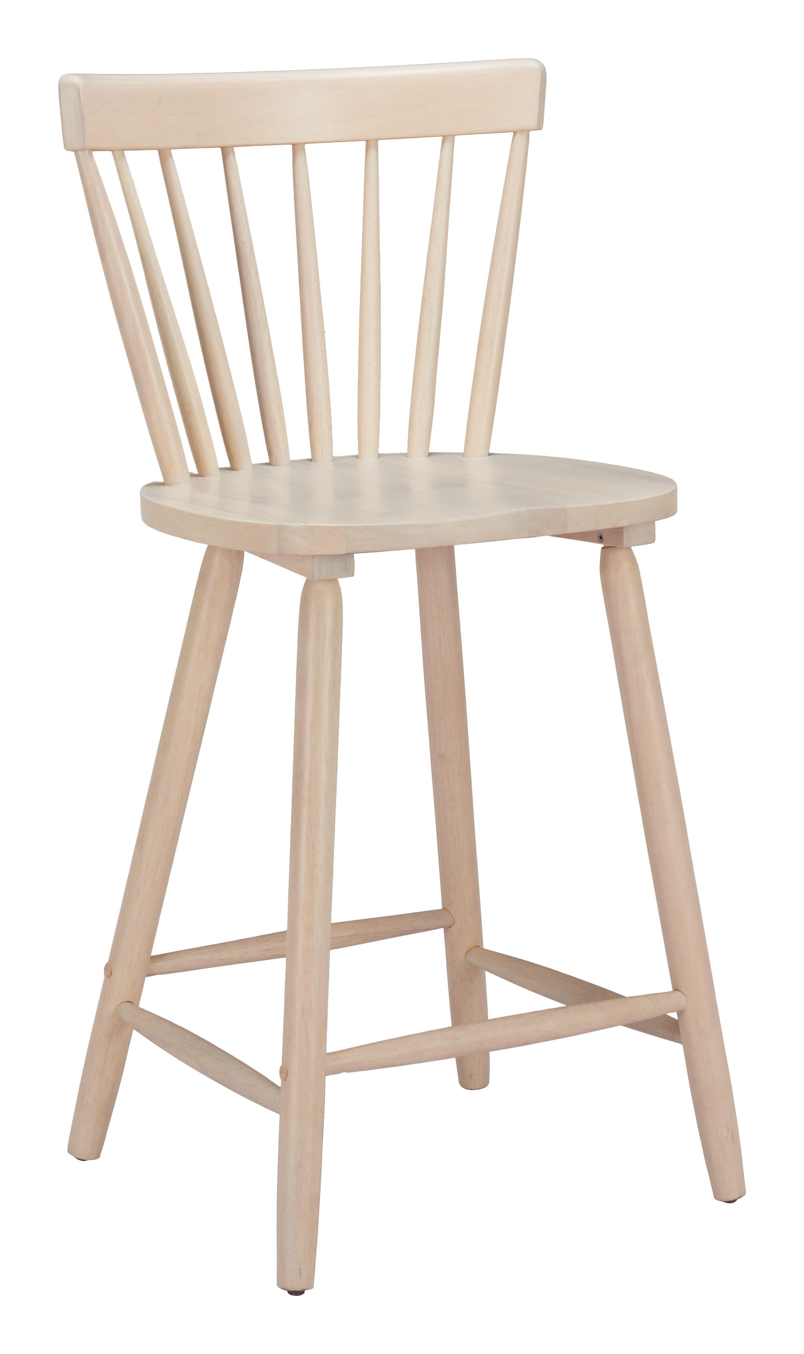 ZUO Tyce Counter Height Bar Stool (Set of 2), Natural, large