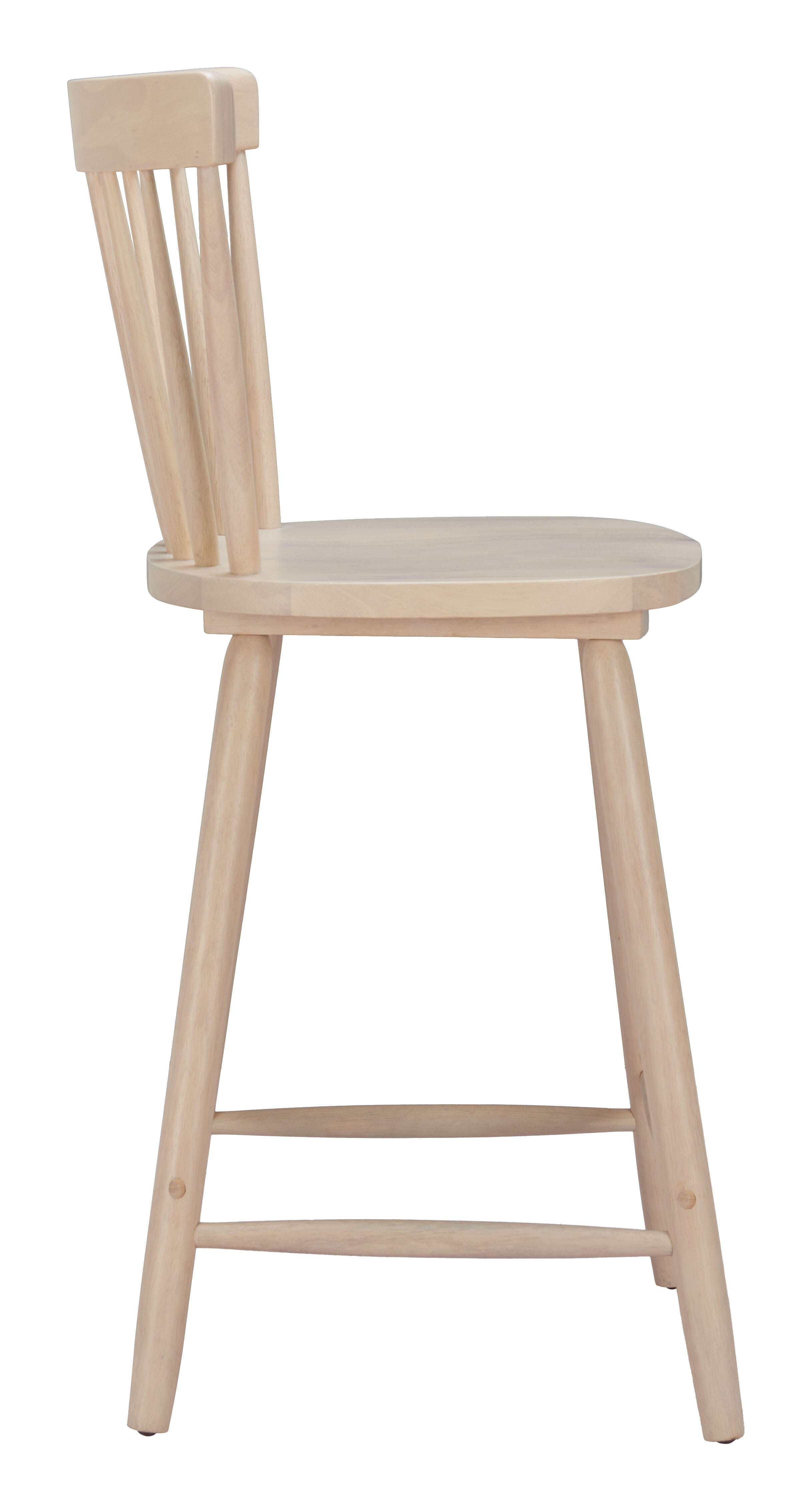 ZUO Tyce Counter Height Bar Stool (Set of 2), Natural, large