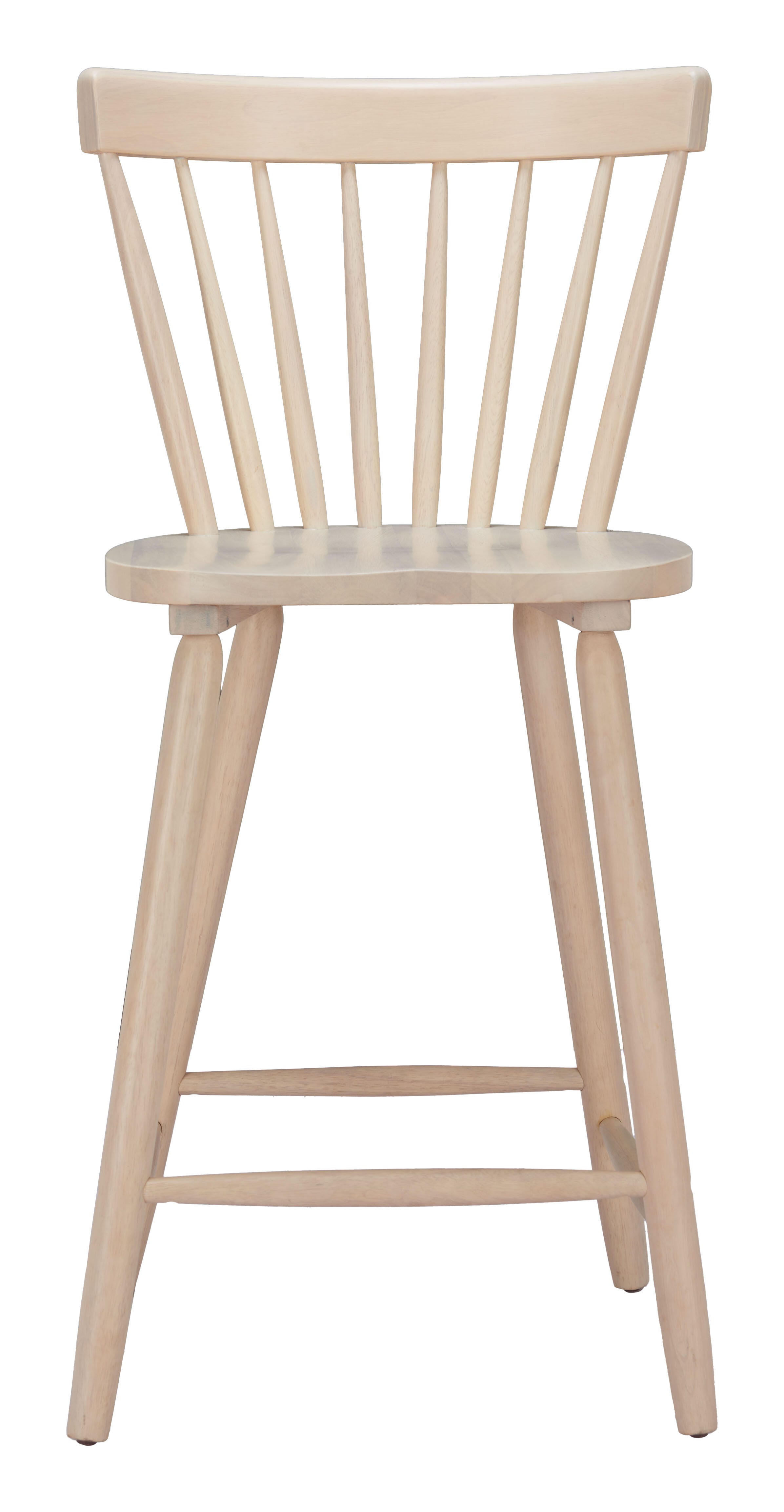 ZUO Tyce Counter Height Bar Stool (Set of 2), Natural, large