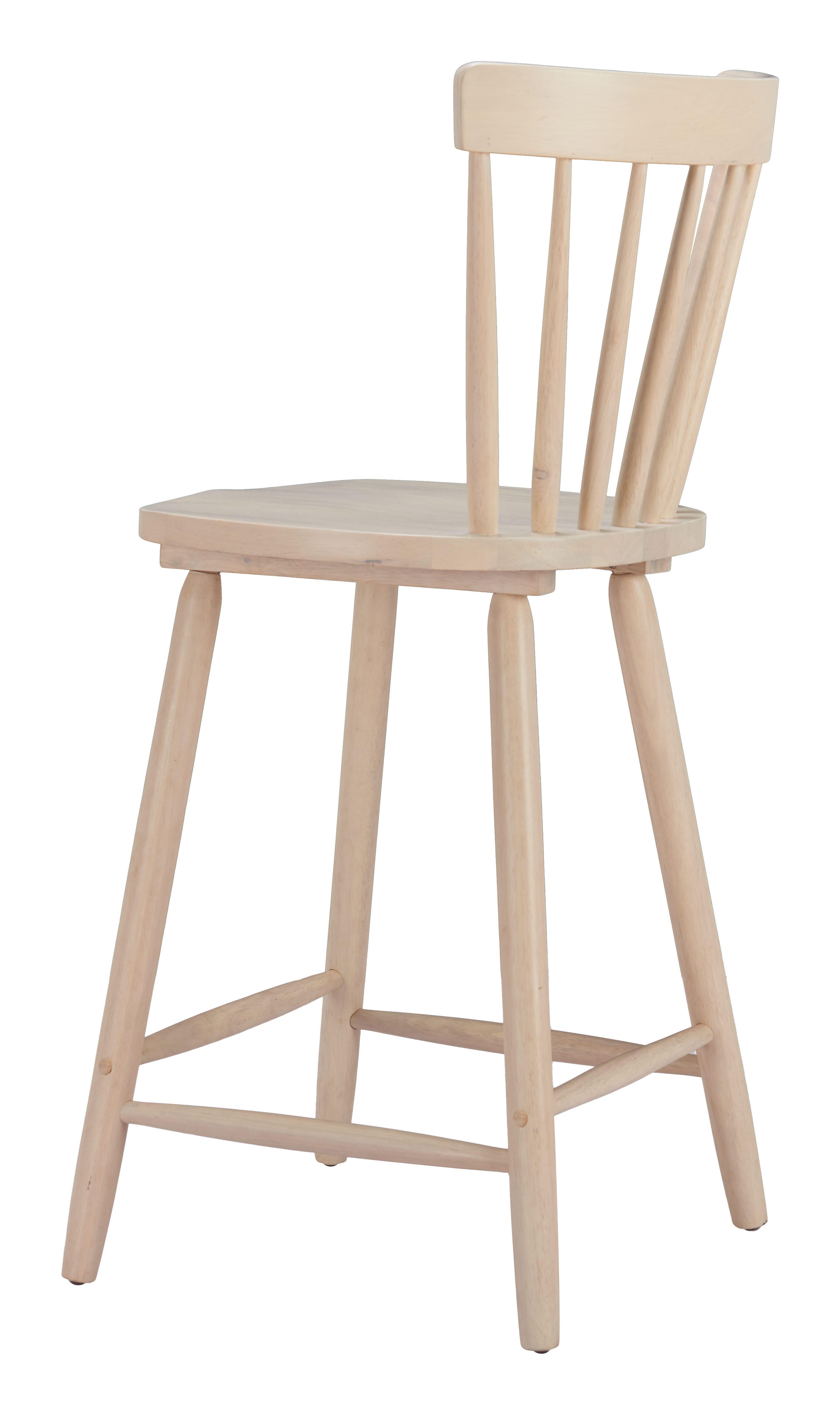 ZUO Tyce Counter Height Bar Stool (Set of 2), Natural, large
