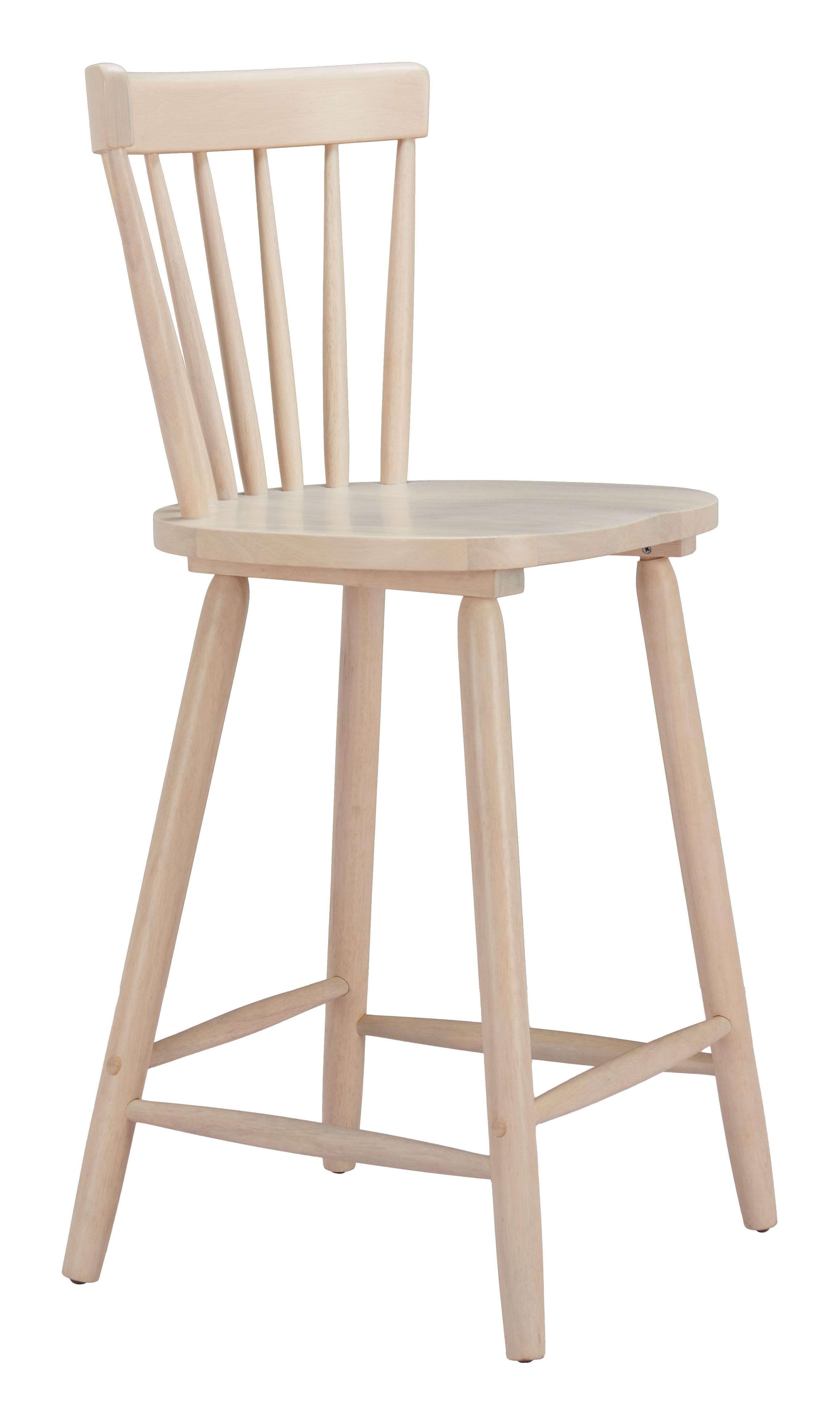 ZUO Tyce Counter Height Bar Stool (Set of 2), Natural, large