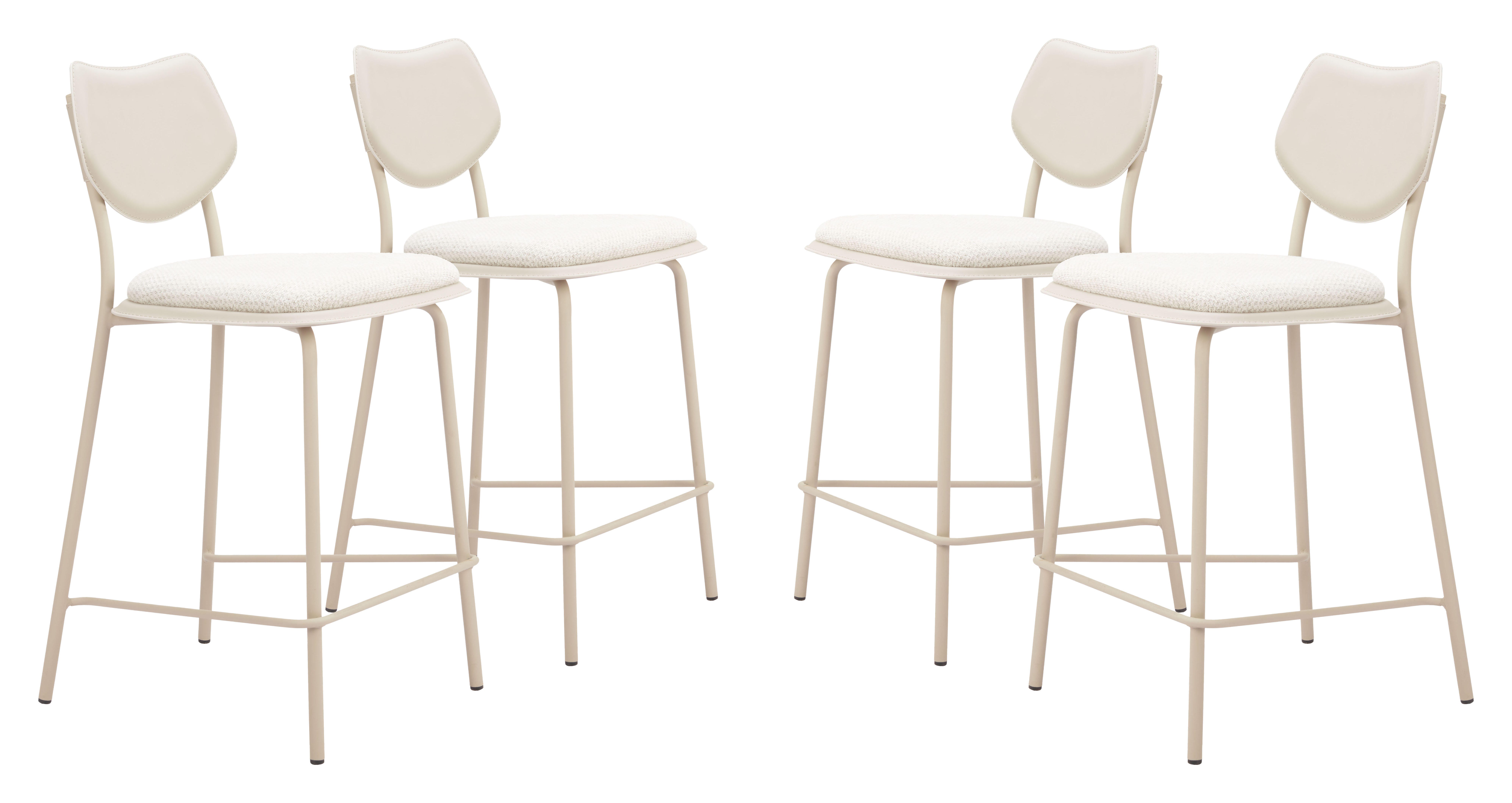ZUO Zeal Counter Height Bar Stool (Set of 4), , large
