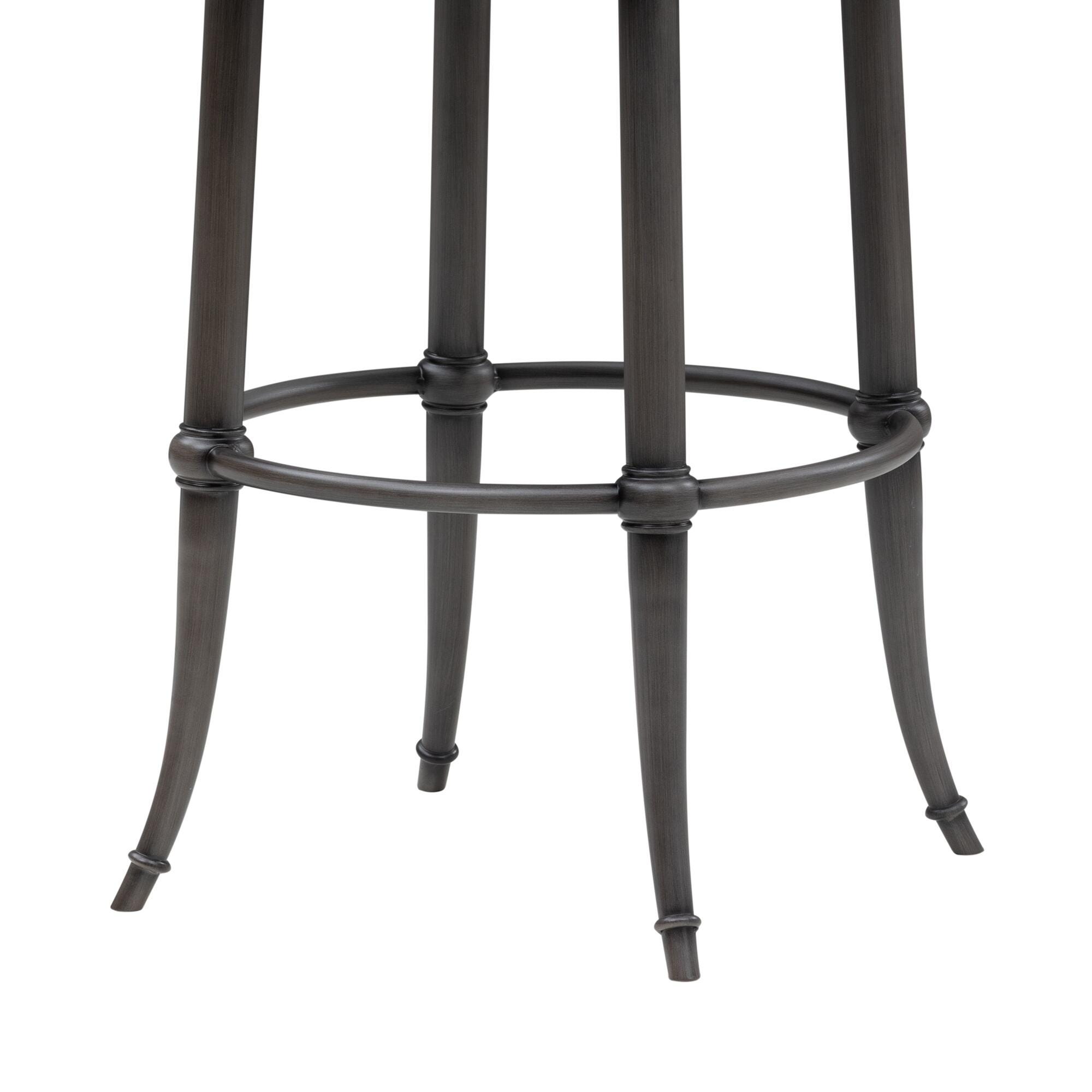 Armen Living VINCE Swivel Bar Height Barstool, Navy Blue/Gray, large