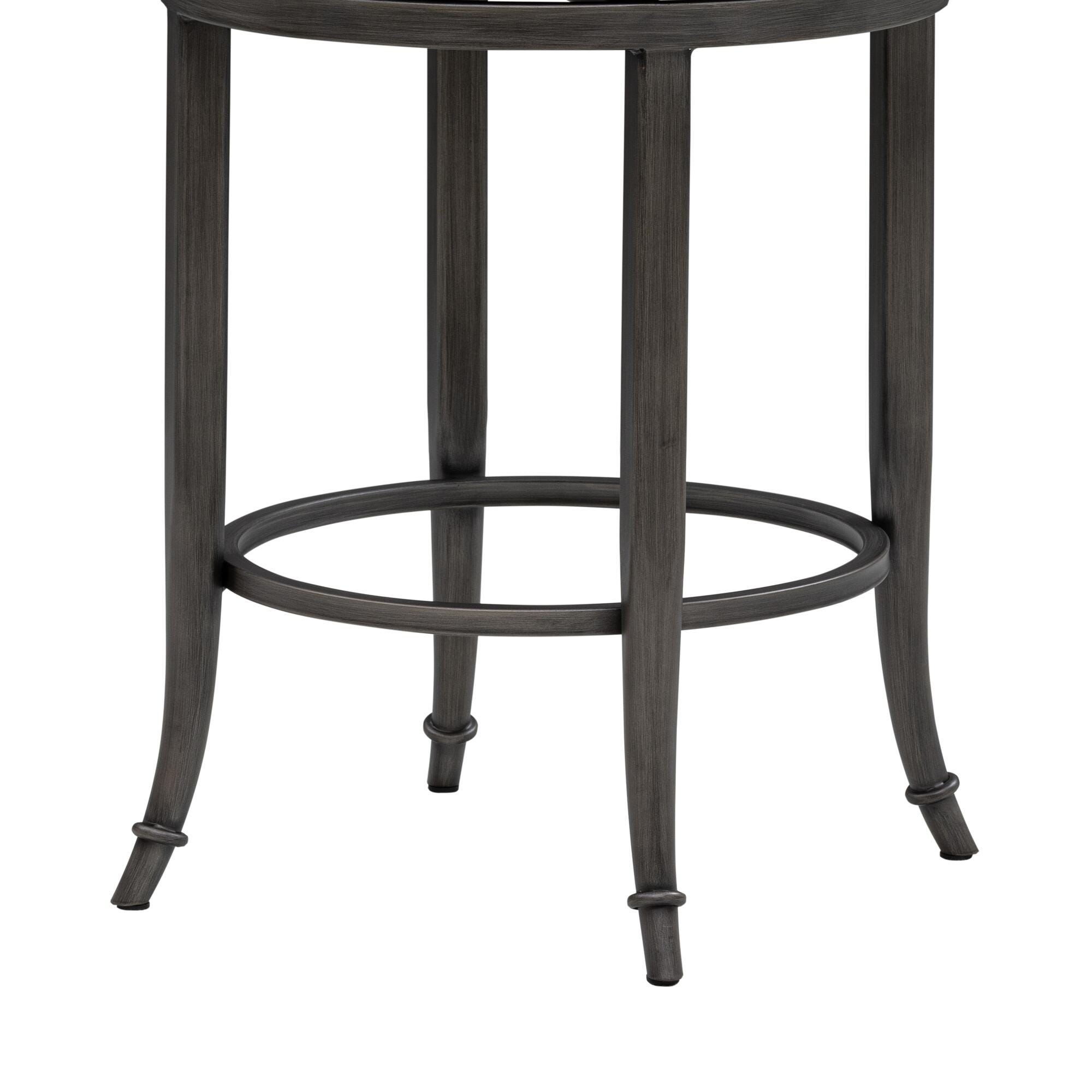 Armen Living TORRES Swivel Counter Height Barstool, Navy Blue, large
