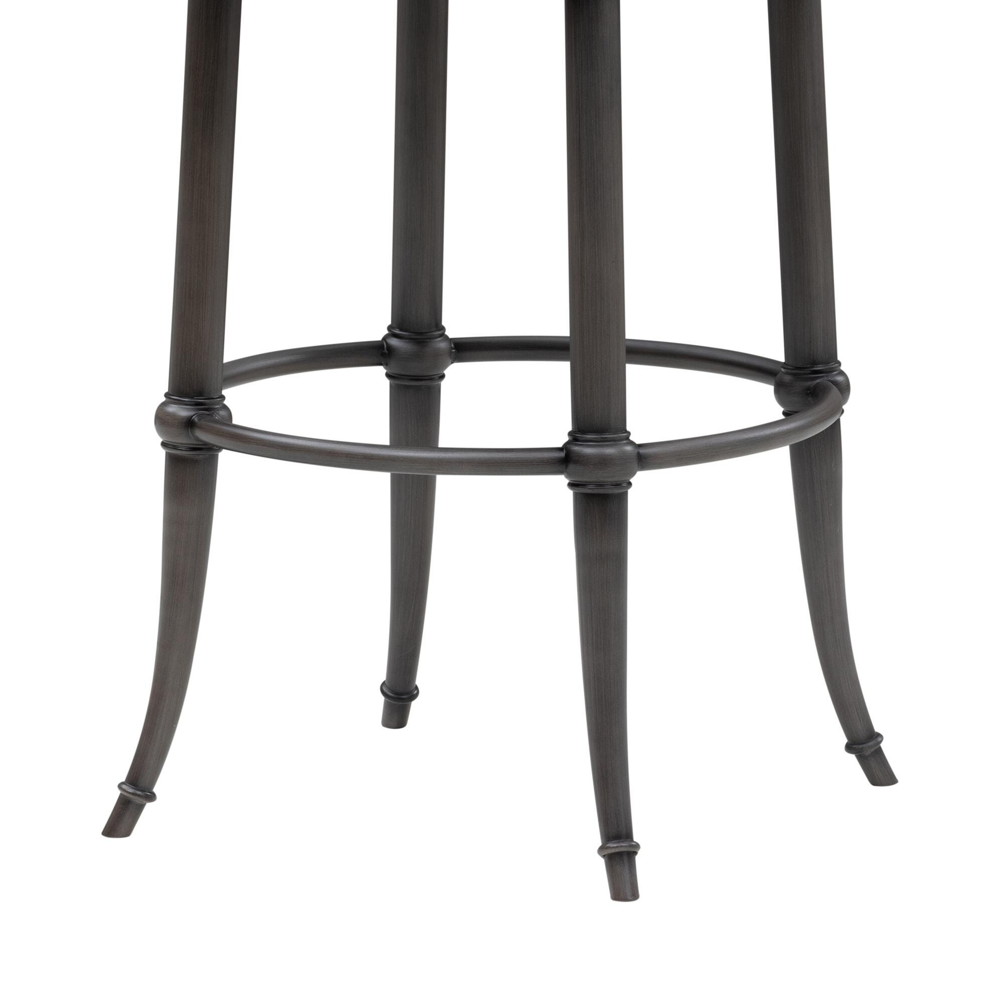 Armen Living VINCE Swivel Bar Height Barstool, Mushroom Taupe/Gray, large