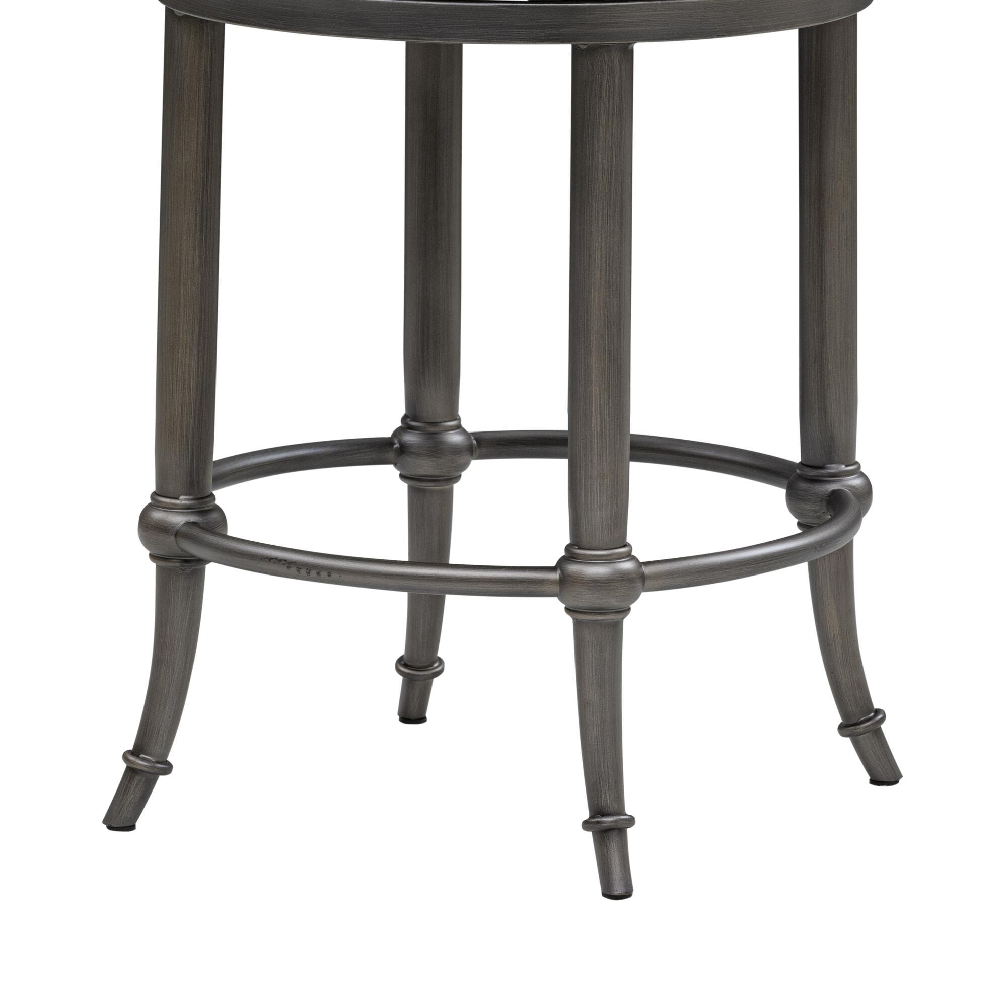 Armen Living VINCE Swivel Counter Height Barstool, Mushroom Taupe/Gray, large