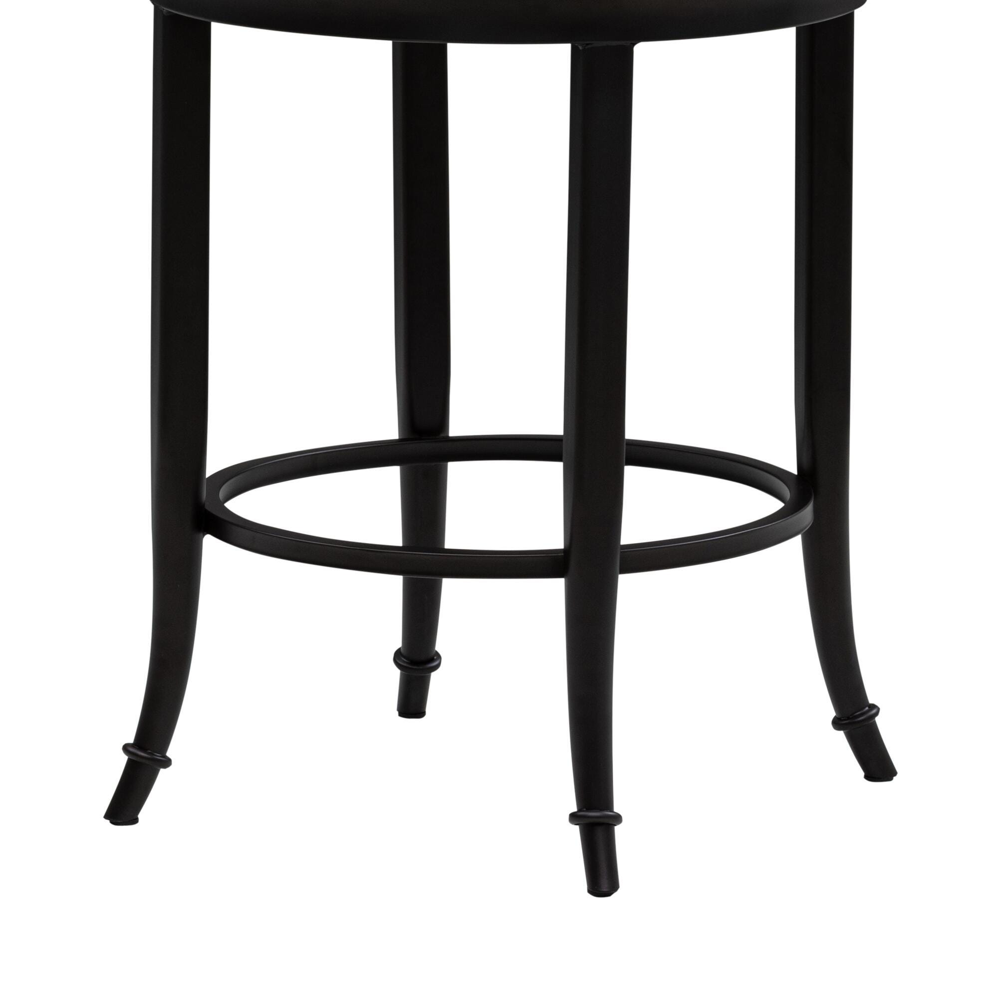 Armen Living TELIA Swivel Counter Height Barstool, Taupe, large