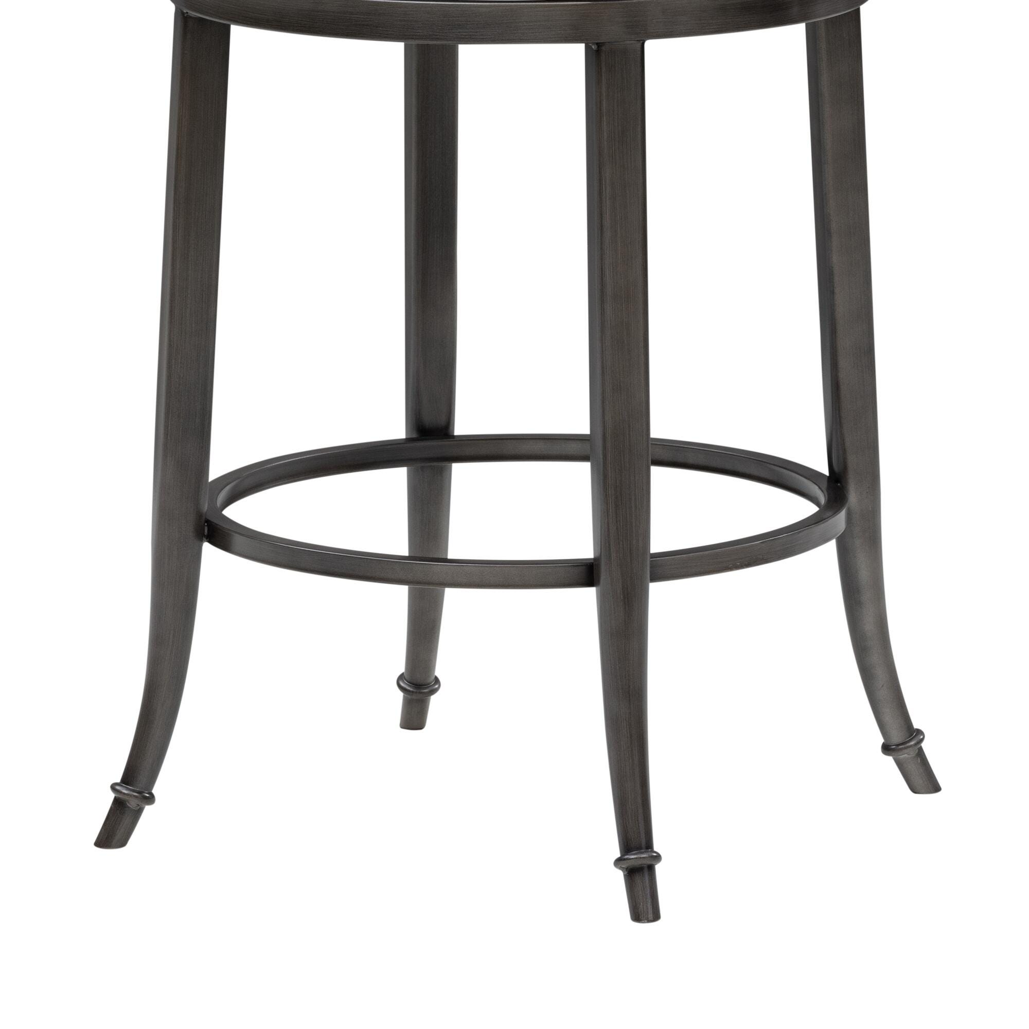 Armen Living TORRES Swivel Counter Height Barstool, Taupe, large