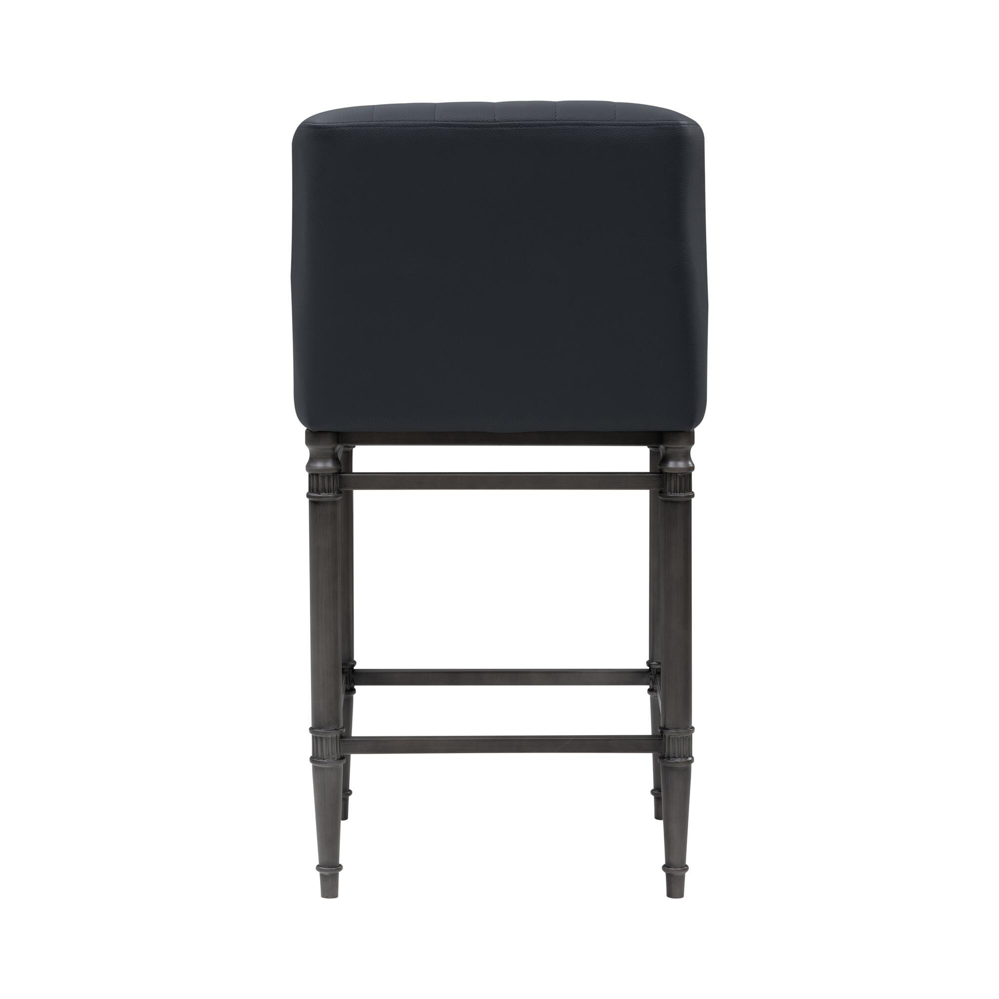 Armen Living MARVIN Counter Height Barstool, Navy Blue, large