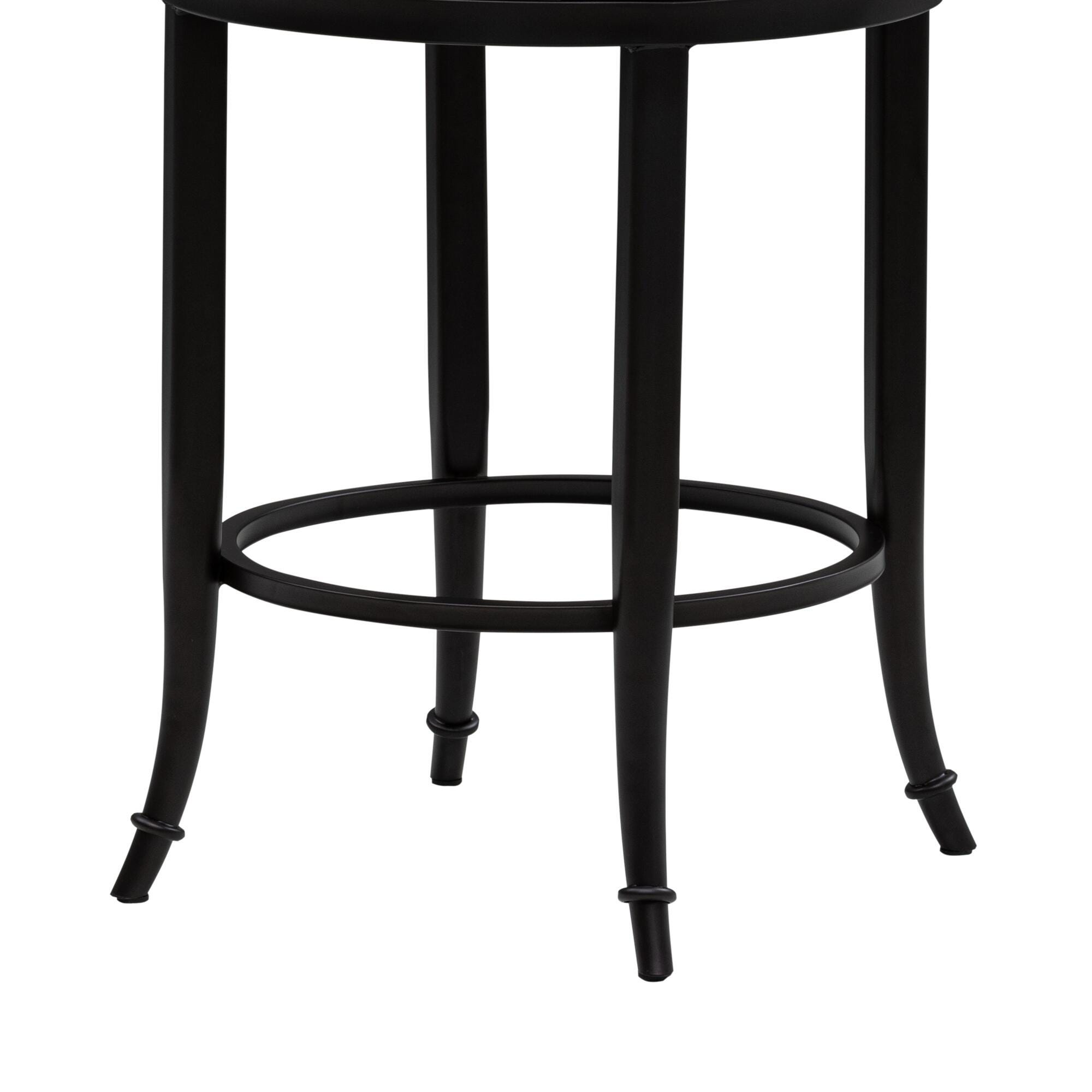 Armen Living TELIA Swivel Counter Height Barstool, White, large