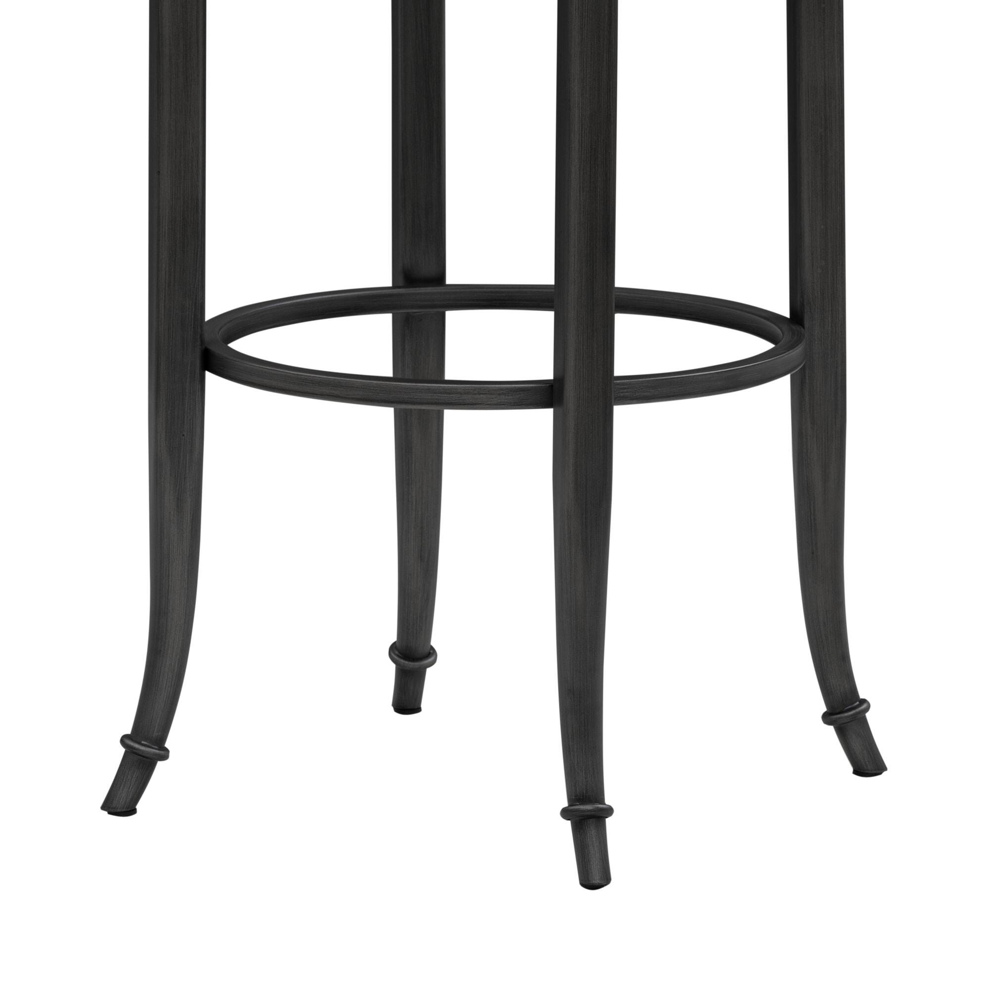 Armen Living TORRES Swivel Bar Height Barstool, Navy Blue, large