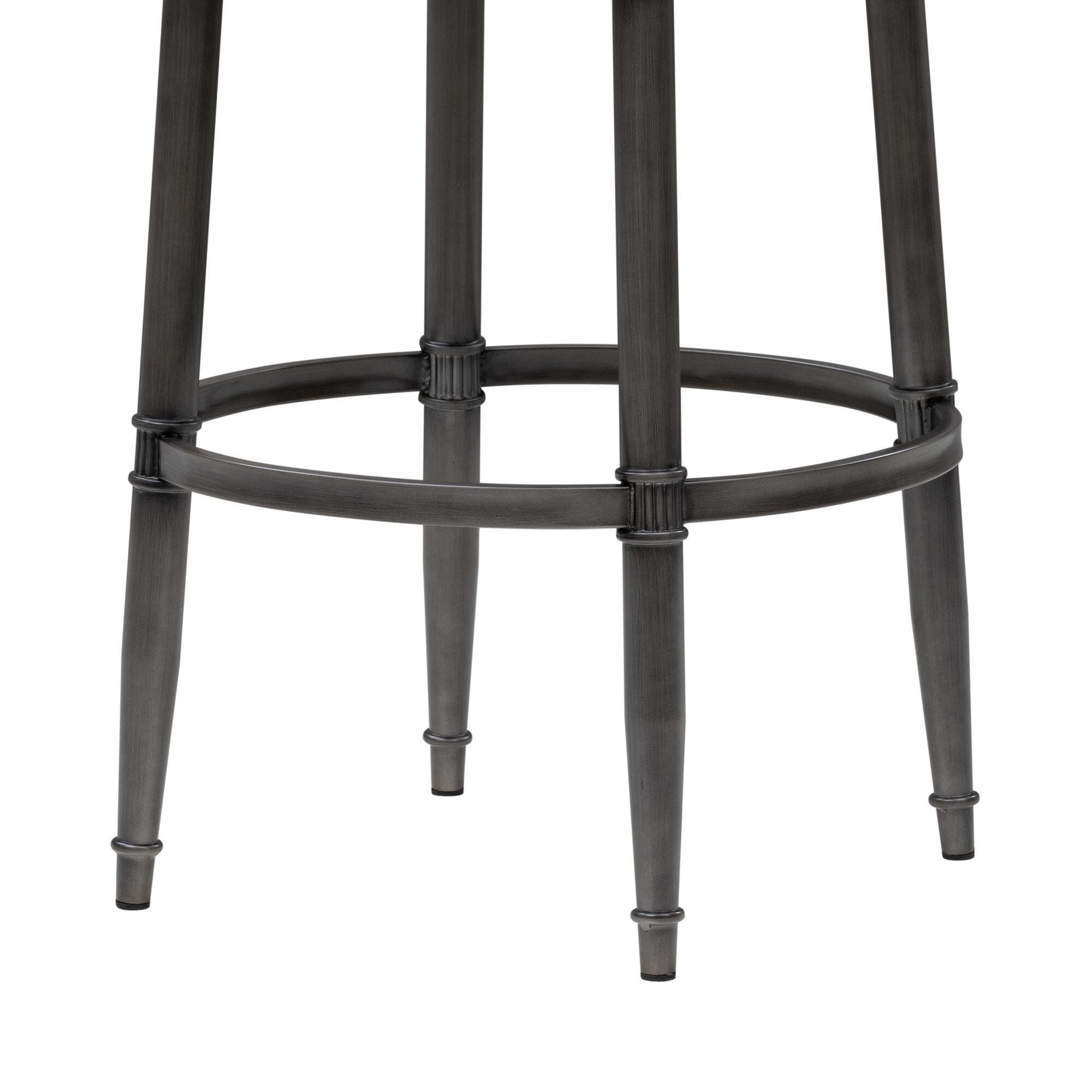 Armen Living EUNICE Swivel Bar Height Barstool, Taupe, large