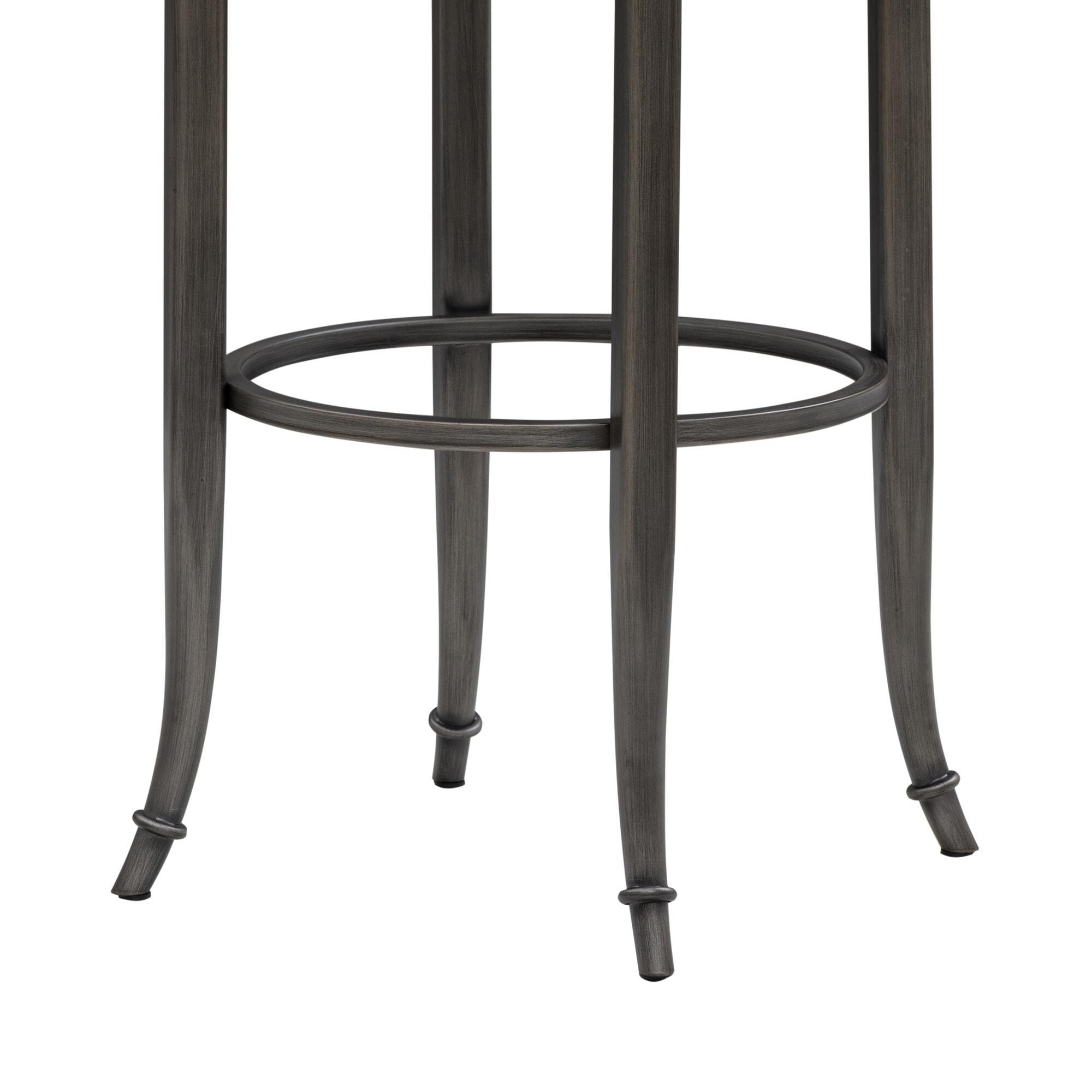Armen Living TORRES Swivel Bar Height Barstool, Taupe, large
