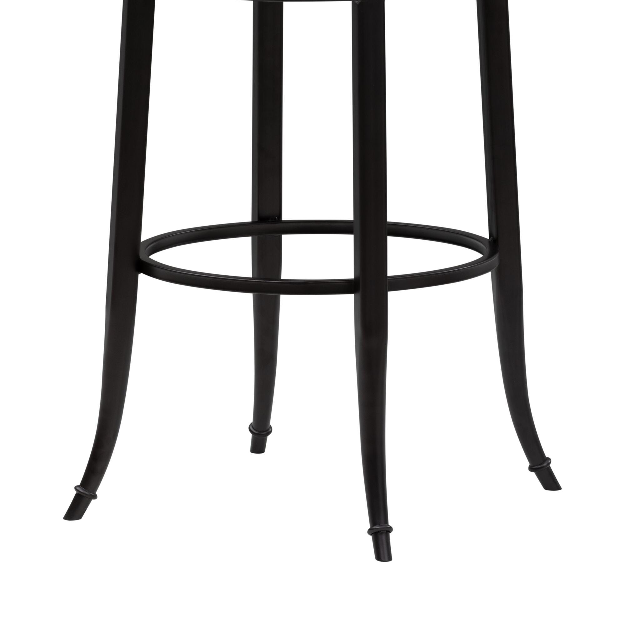 Armen Living TELIA Swivel Bar Height Barstool, White, large